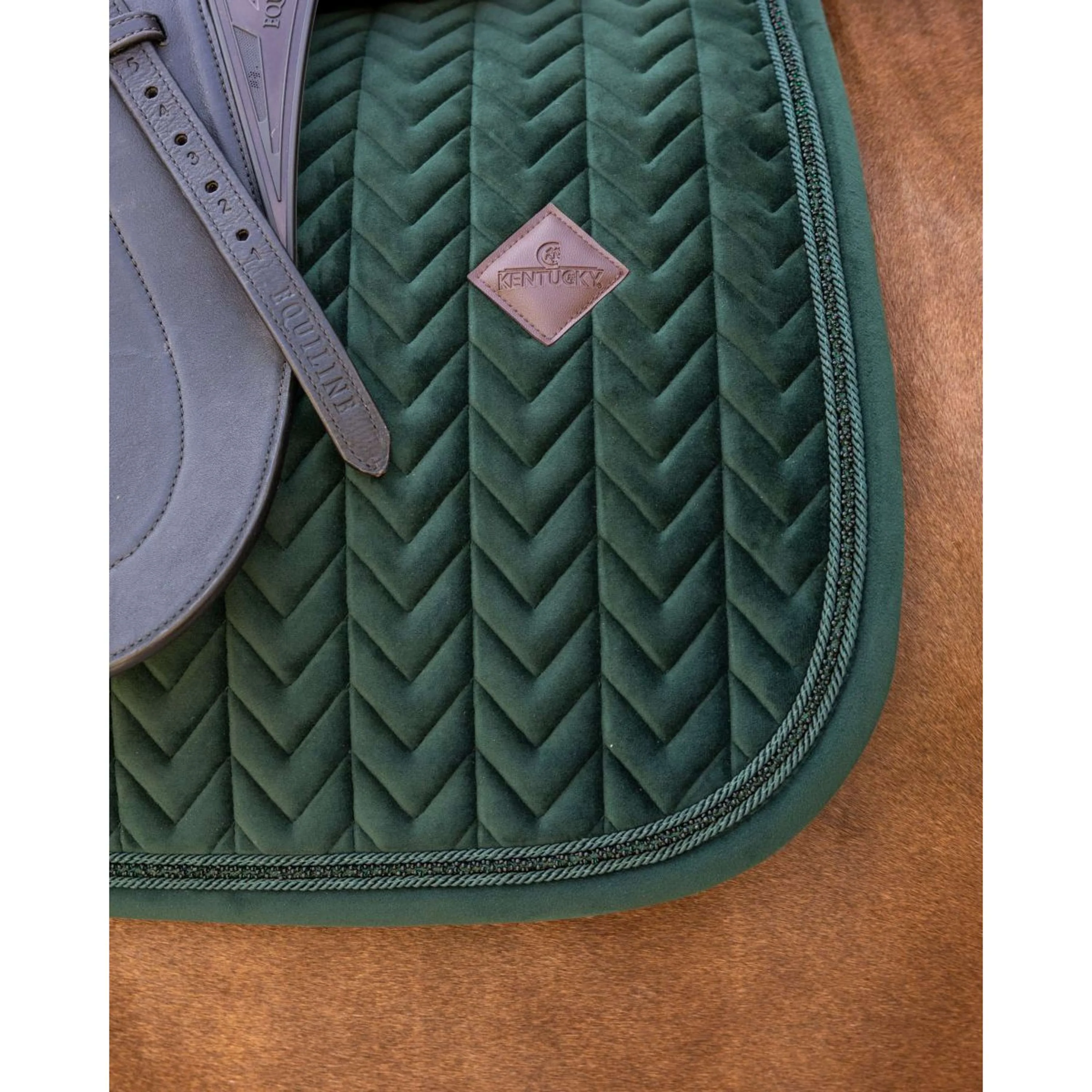 Kentucky Sottosella Velvet Mini Pearls Dressage Pine Green - Image 5