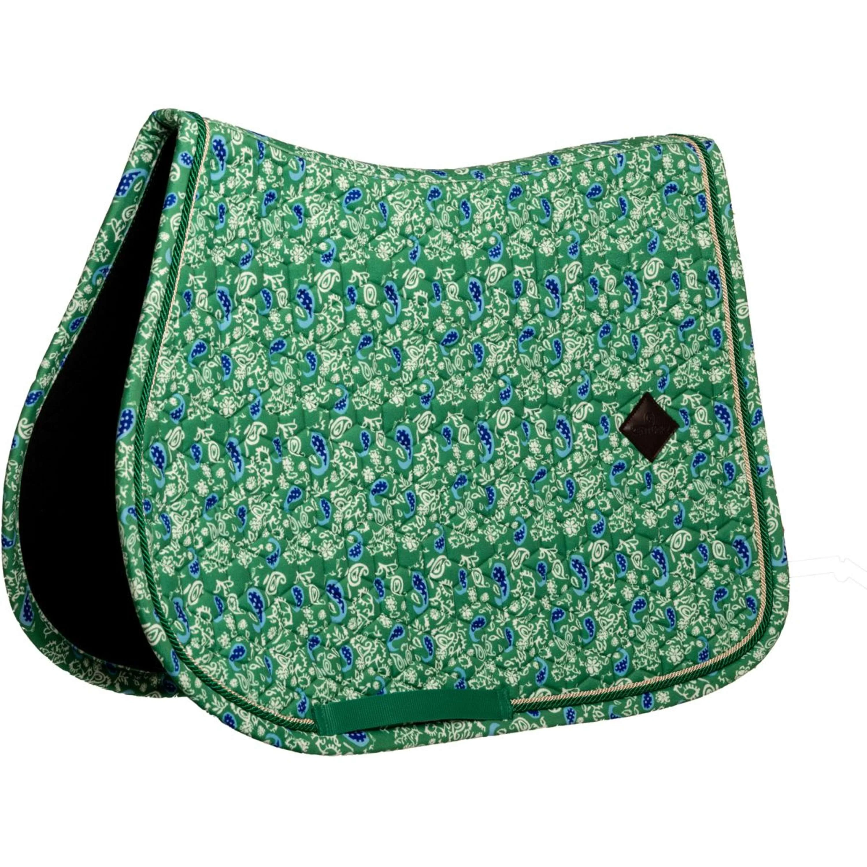 Kentucky Sottosella Velvet Paisley Garden saltando Verde/Blu marino