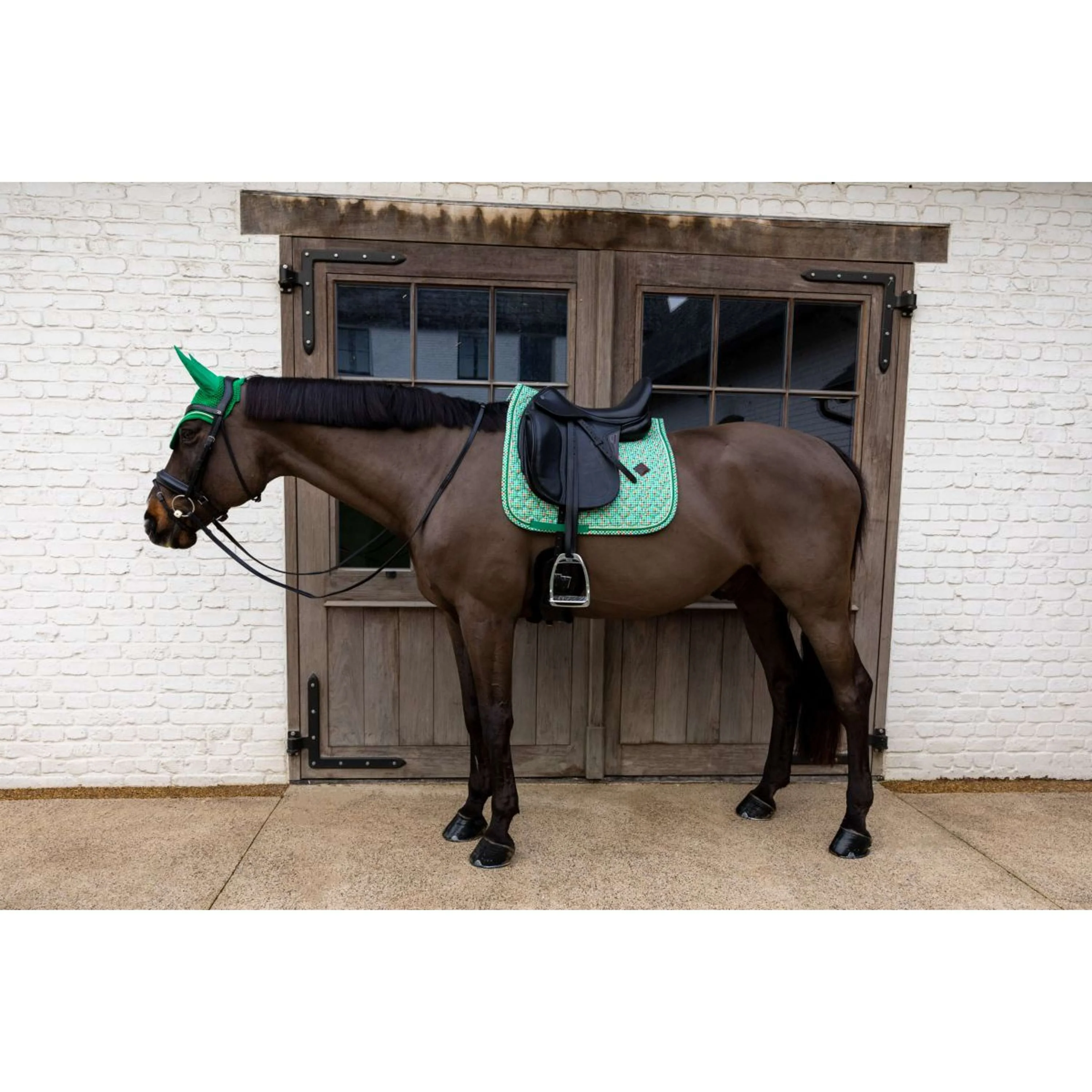 Kentucky Sottosella Velvet Pied De Poule Dressage Verde chiaro - Image 3