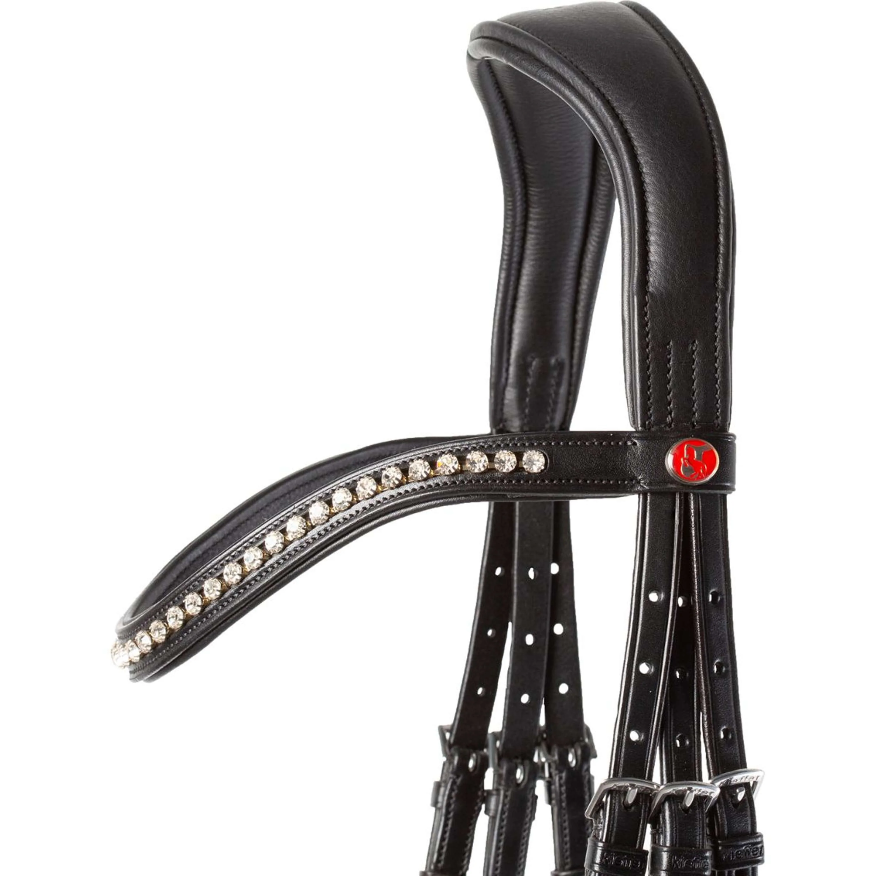 Kieffer Testiera Ultrasoft Sue con Cristalli Nero/Bianco - Image 3