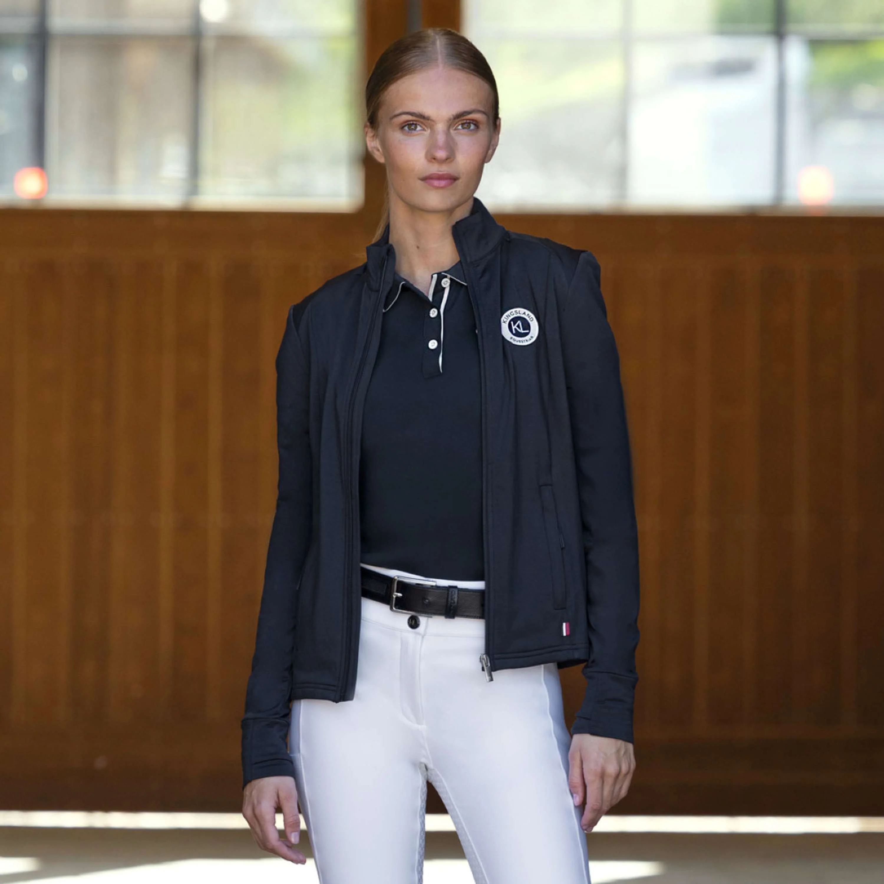 Kingsland Felpa con cappuccio e zip KLLucy Micro Pile Navy - Image 2