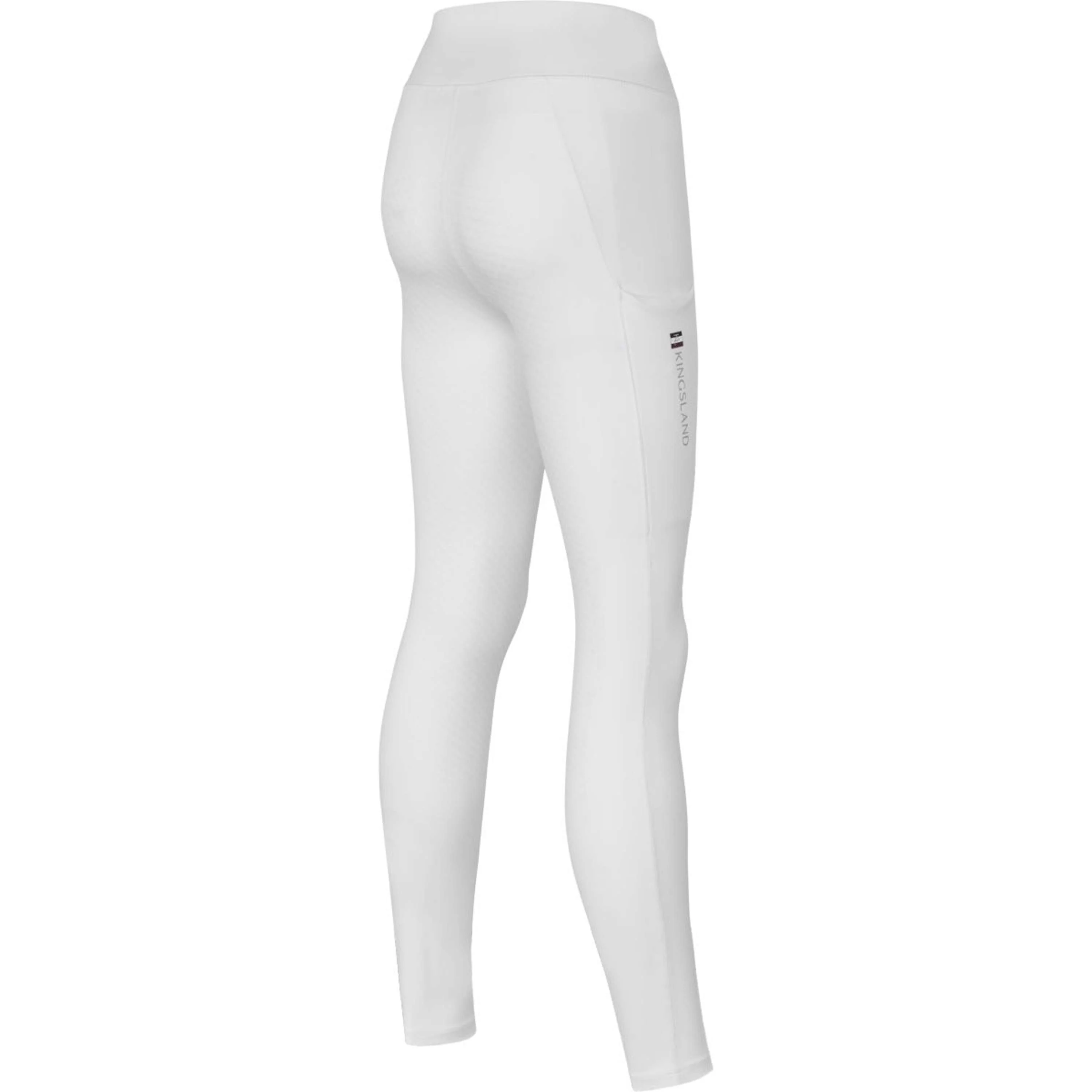 Kingsland Leggings da Equitazione Classic Full Grip Bianco - Image 2