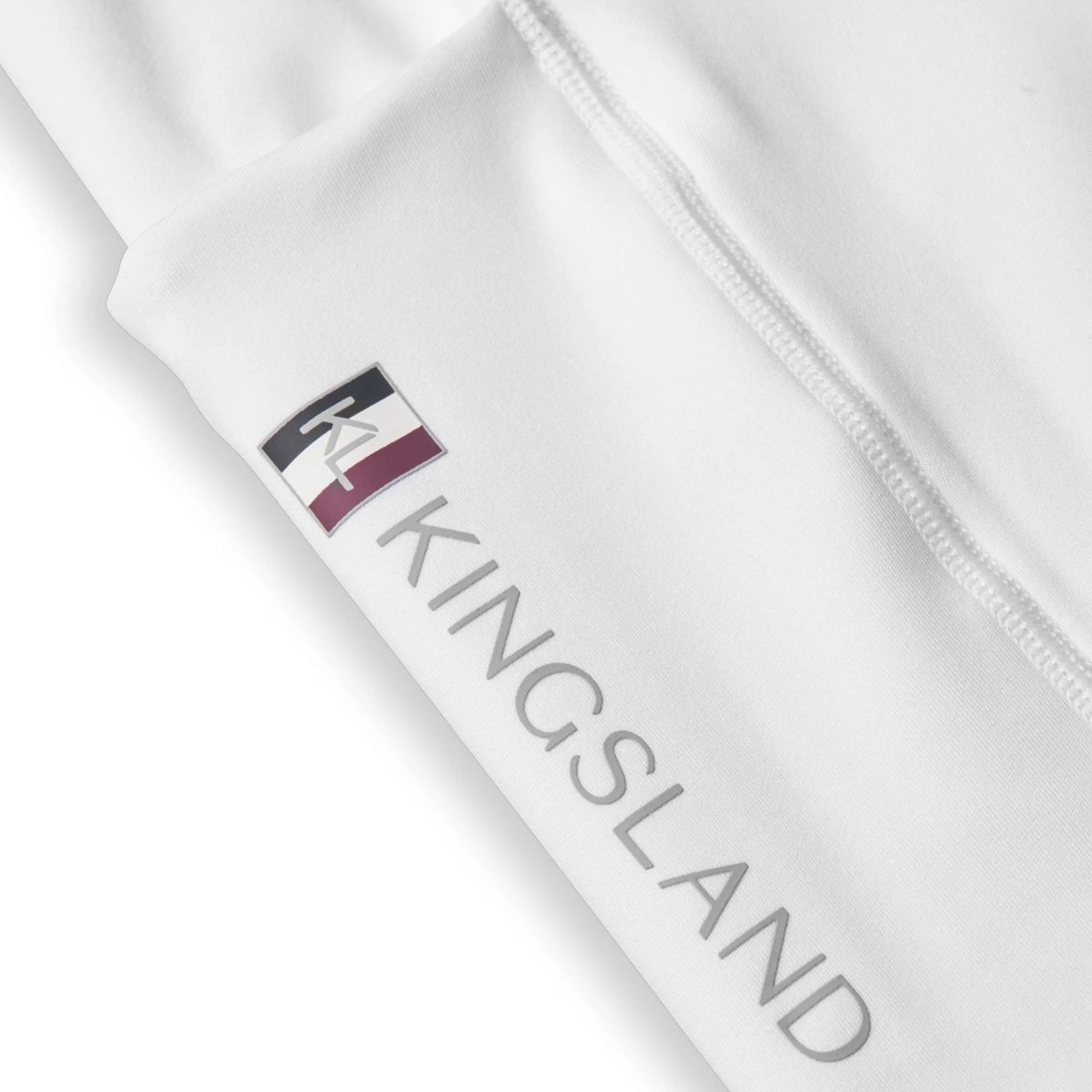 Kingsland Leggings da Equitazione Classic Full Grip Bianco - Image 3