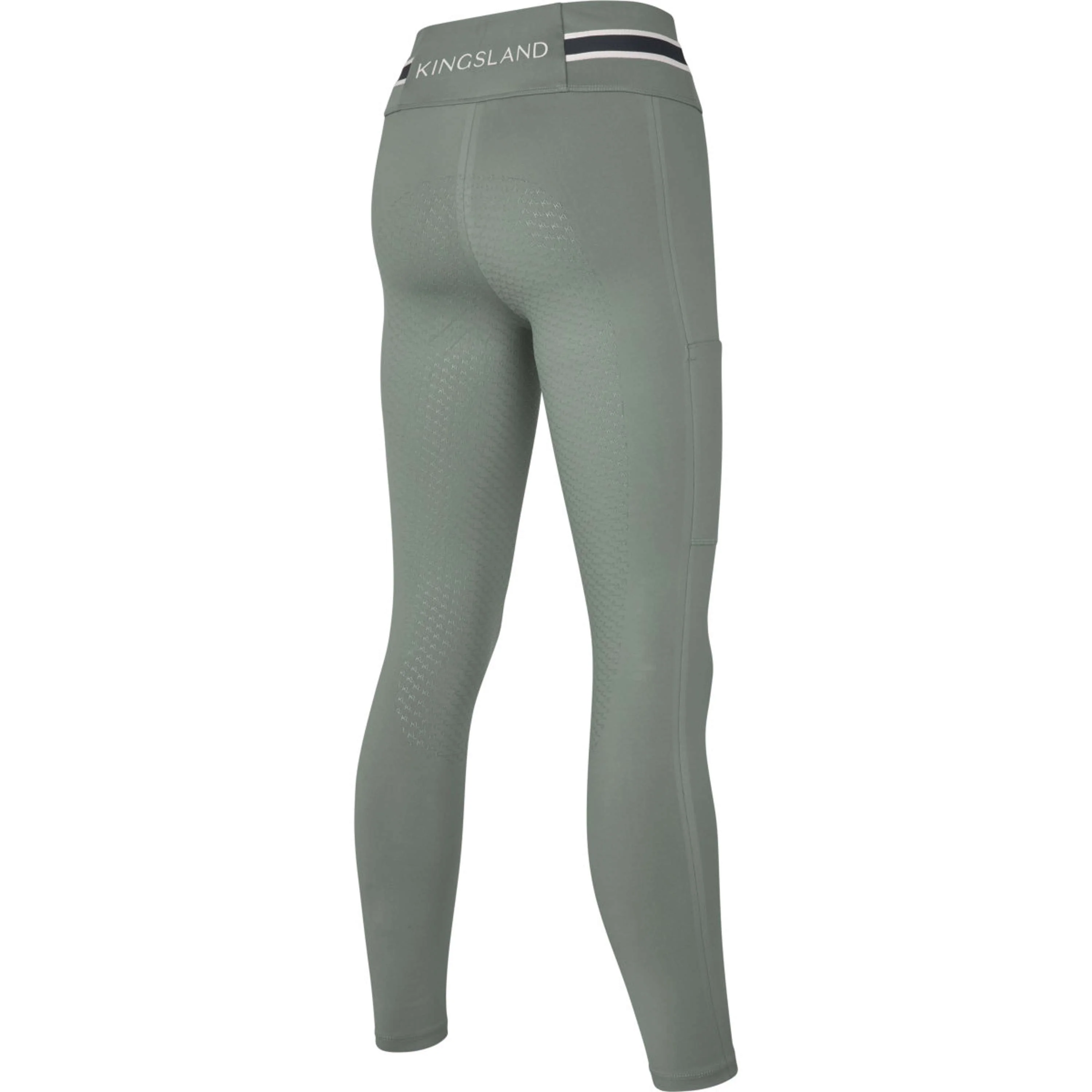Kingsland Leggings da Equitazione KLLaura Full Grip Green Agave - Image 2