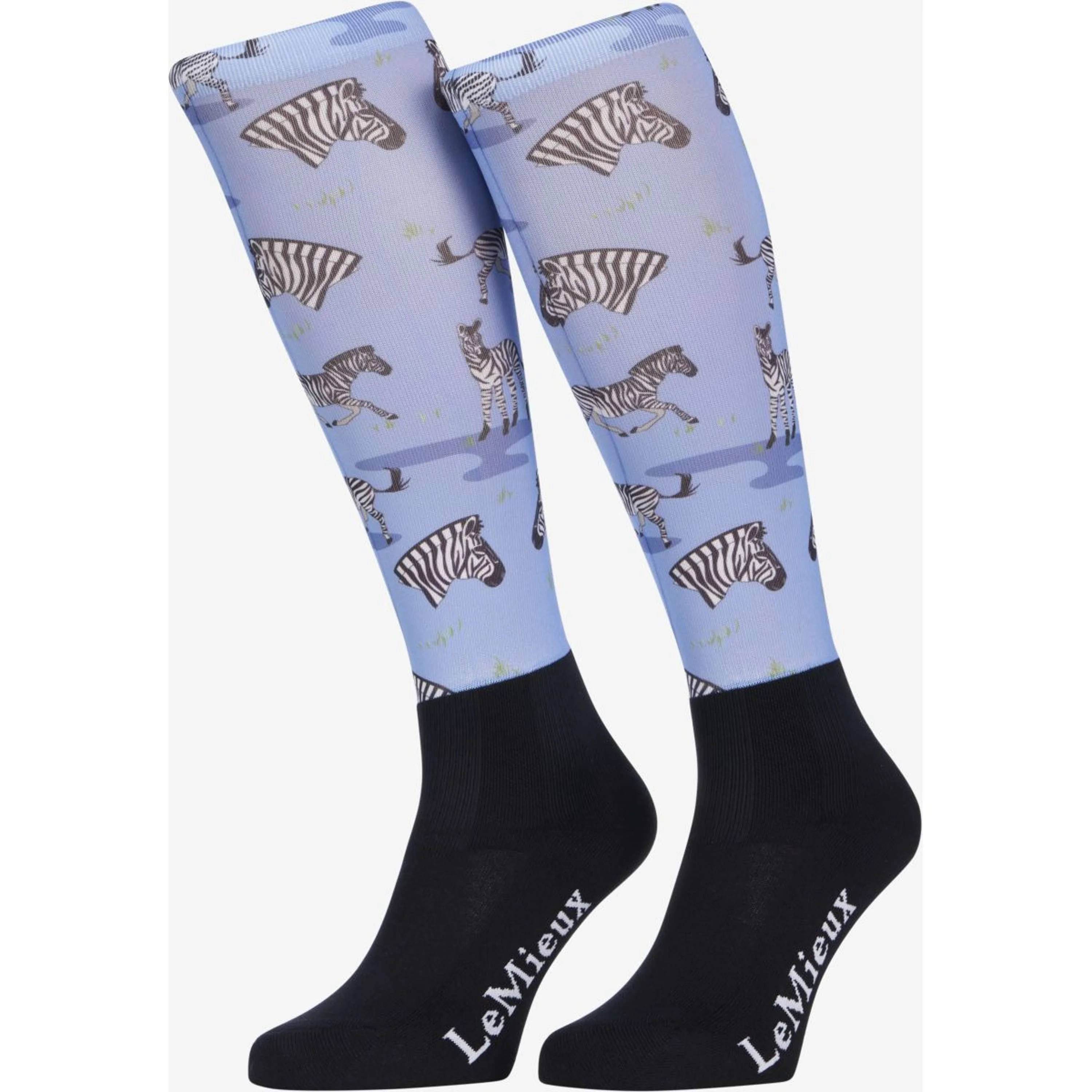 LeMieux Calzini Footsie Zebra Nero/Blu