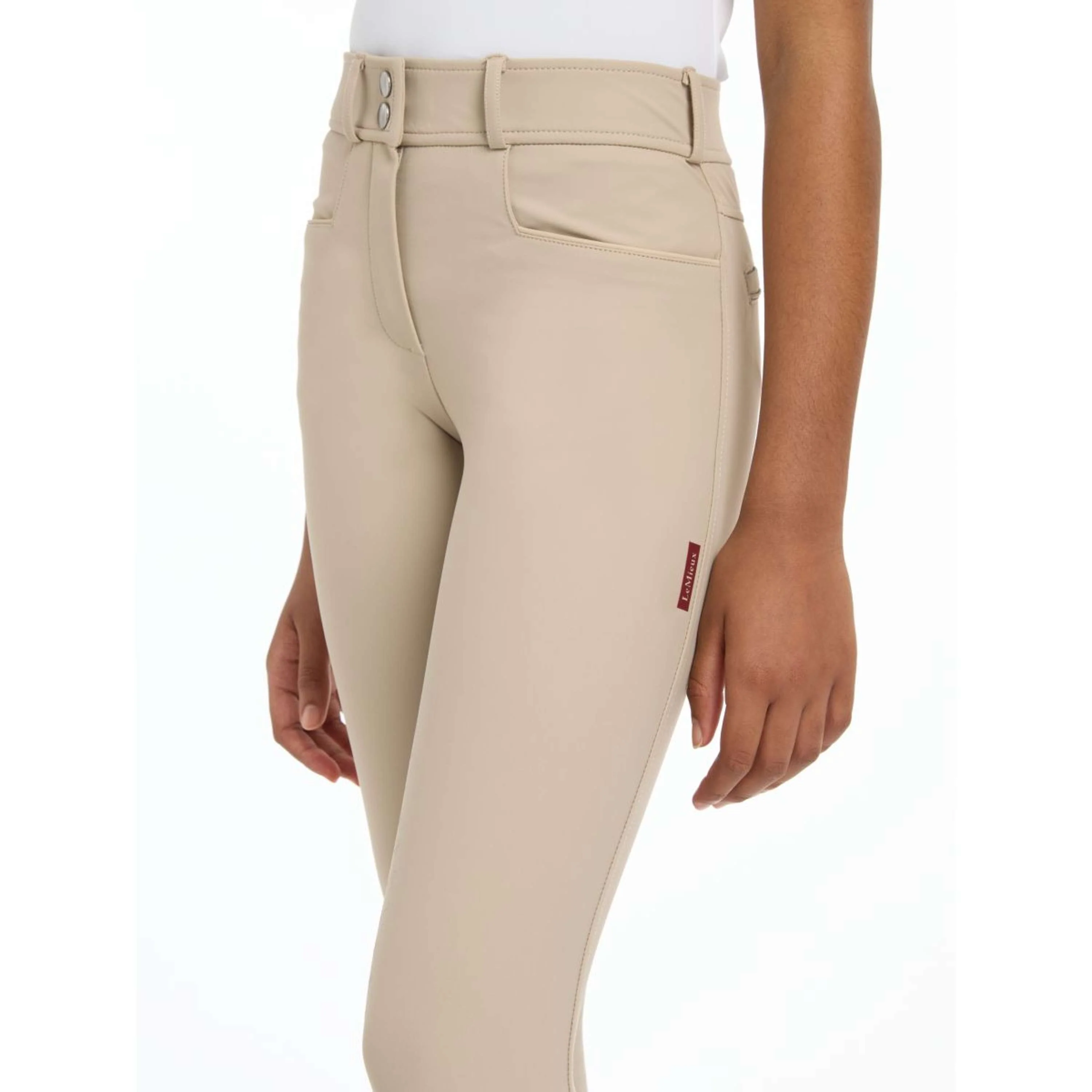 LeMieux Calzoni Izzy Kids Full Grip Almond - Image 2