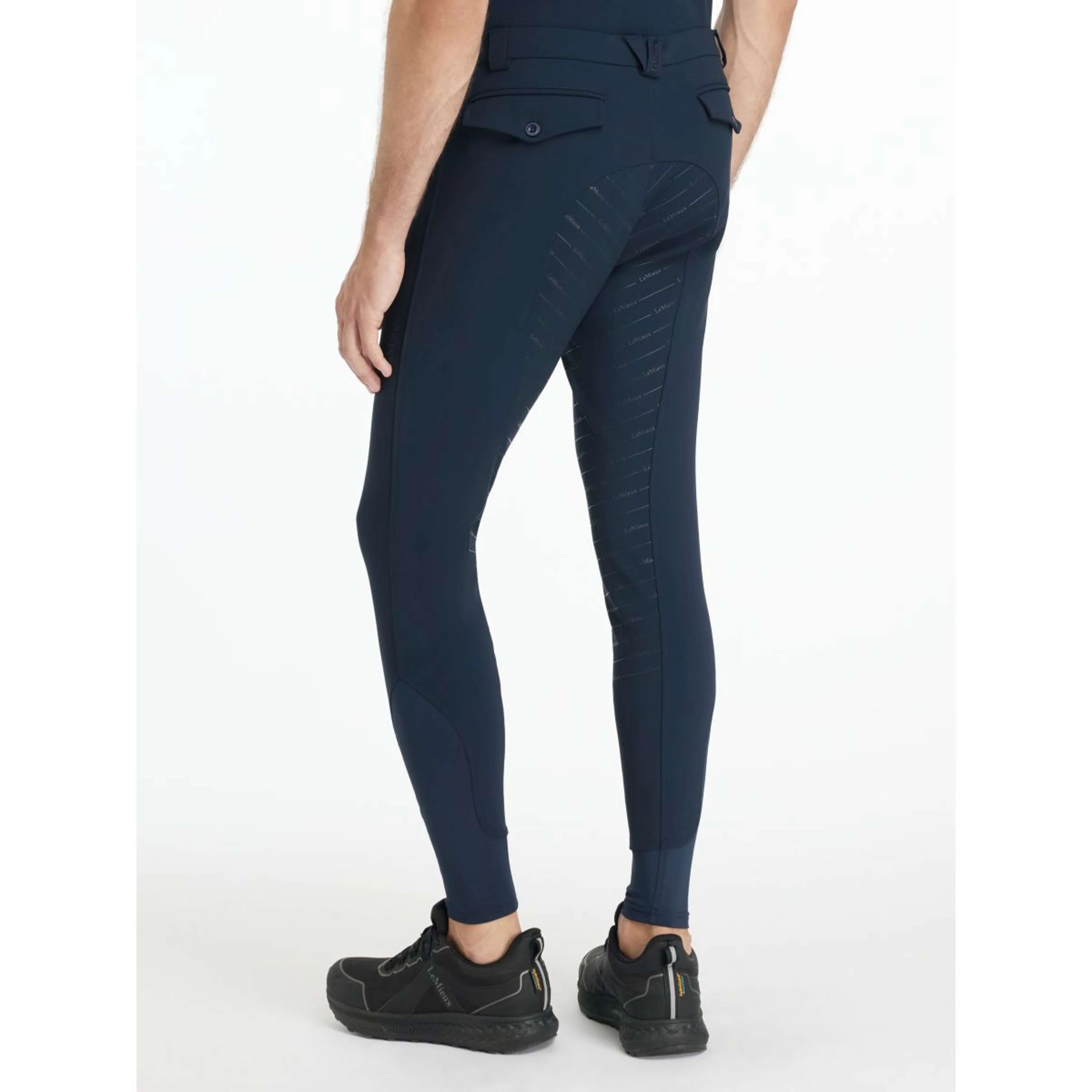 LeMieux Pantaloni da Equitazione Sports Full Grip Uomini Navy - Image 2