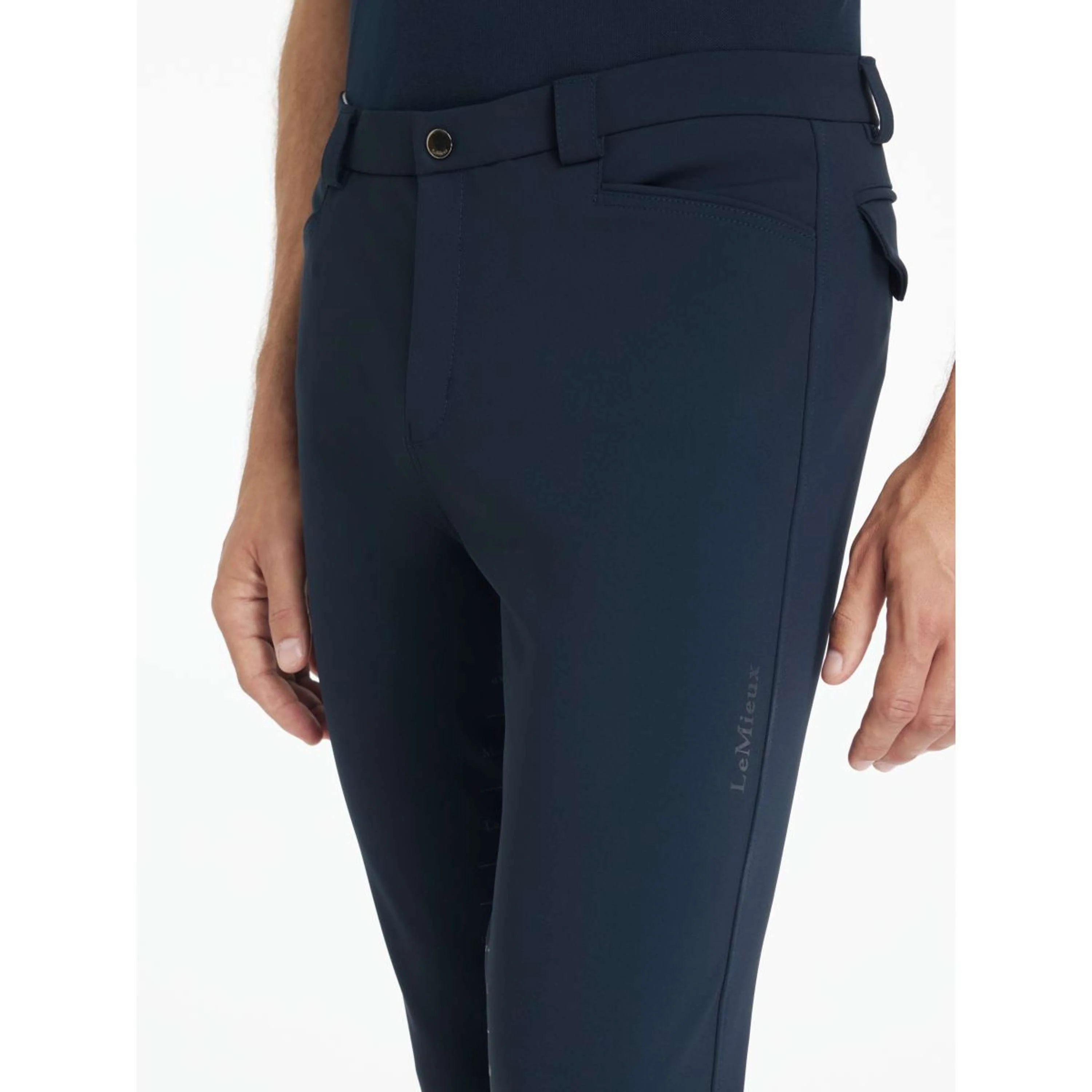 LeMieux Pantaloni da Equitazione Sports Full Grip Uomini Navy - Image 3