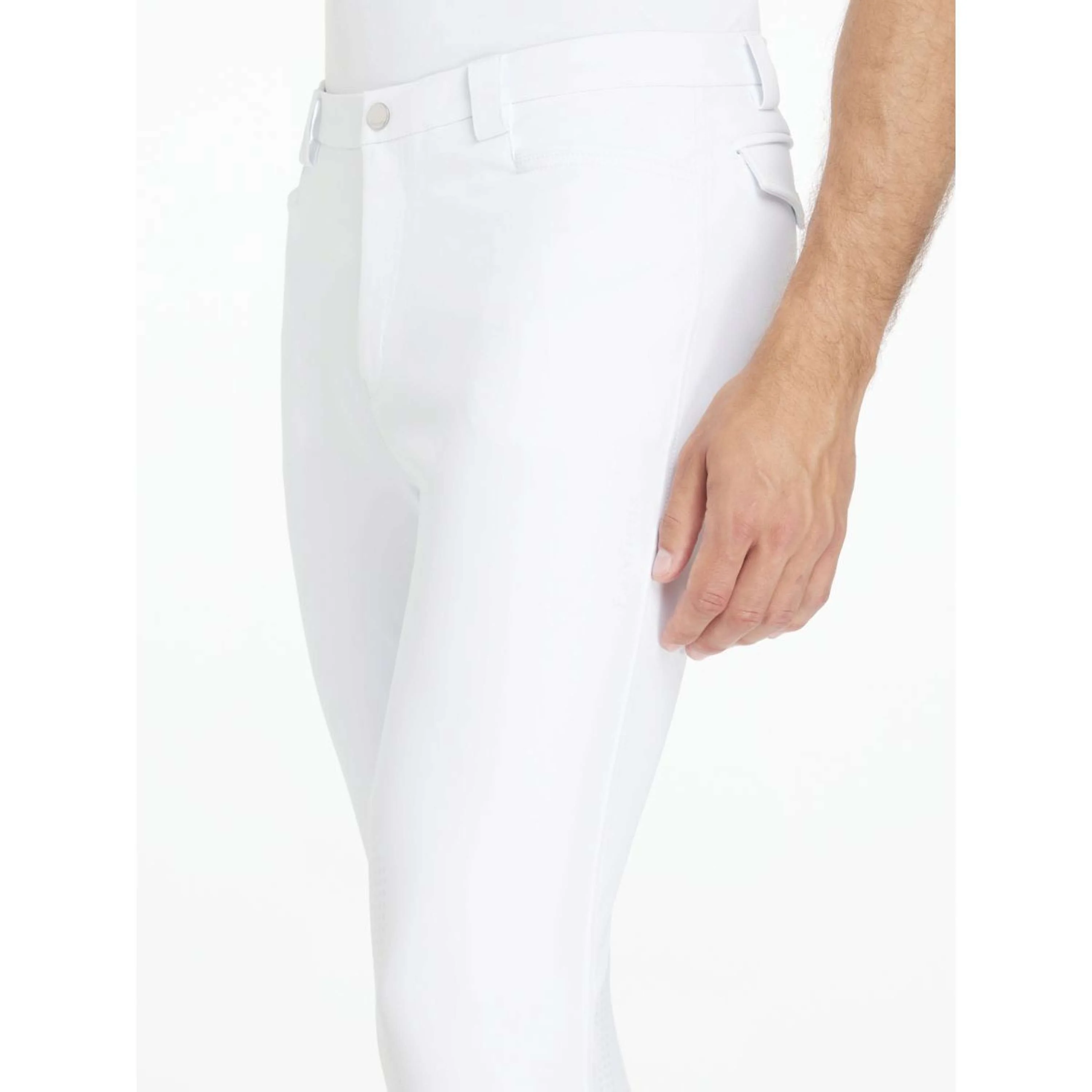 LeMieux Pantaloni da Equitazione Sports Knee Grip Uomini Bianco - Image 3