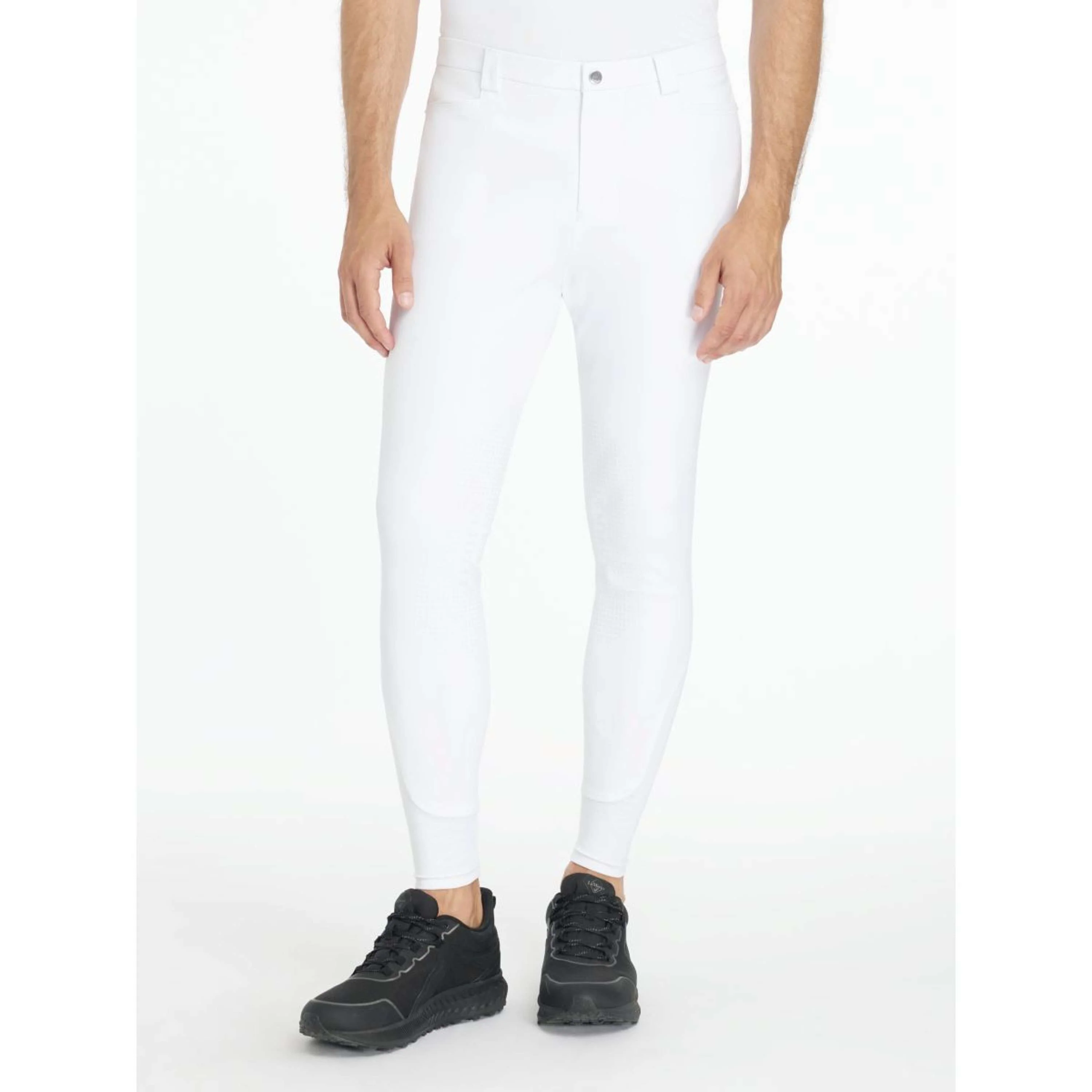 LeMieux Pantaloni da Equitazione Sports Knee Grip Uomini Bianco - Image 4