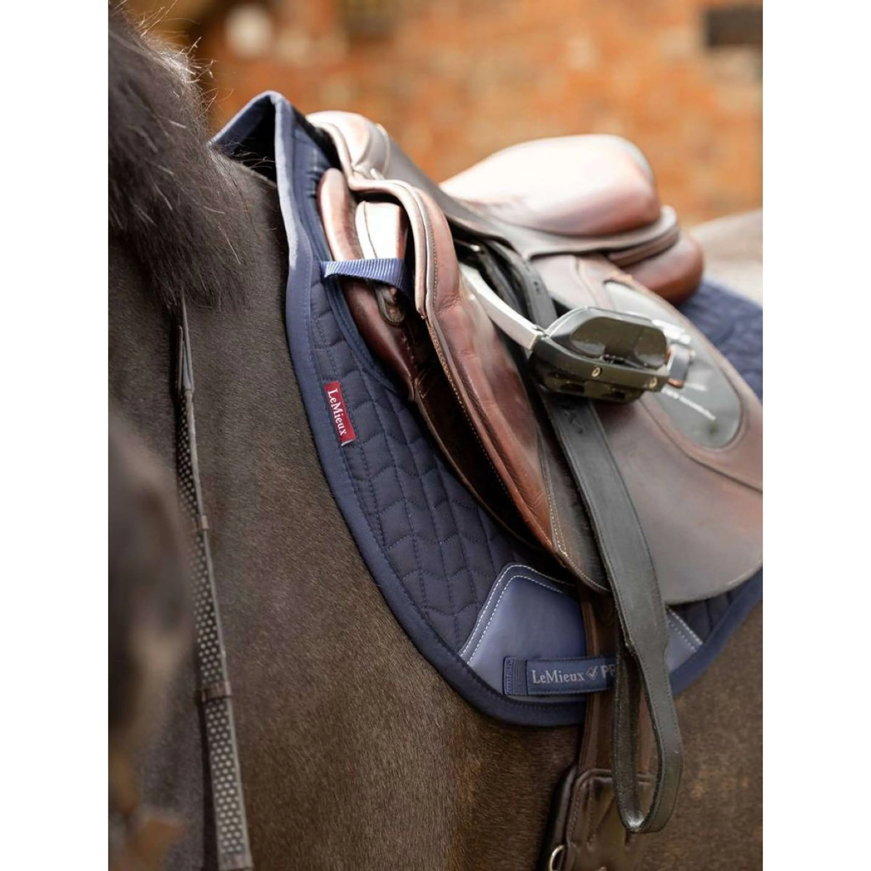 LeMieux Sottosella Prosorb Plain 2 Pocket Dressage Navy - Image 3