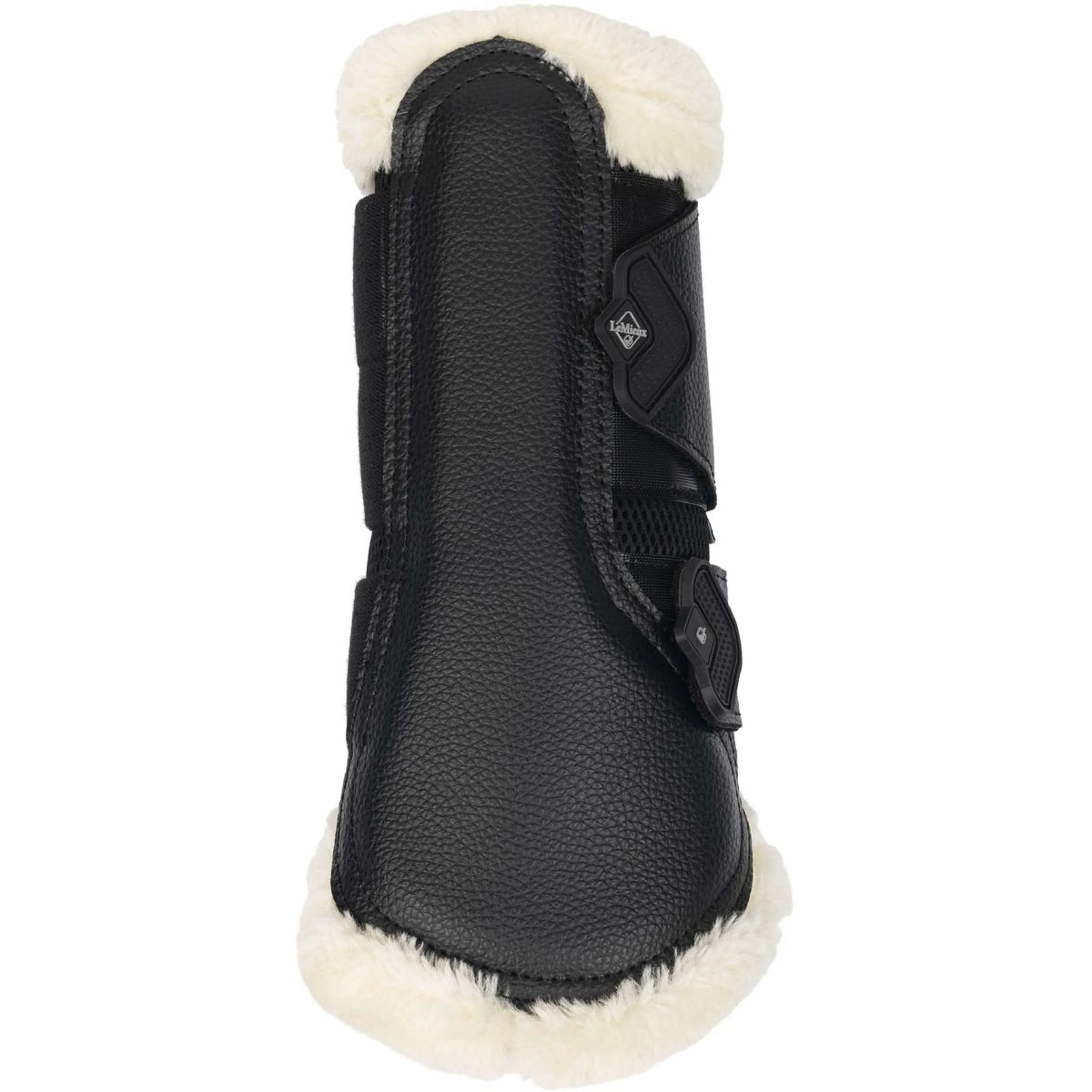 LeMieux Stivali da spazzolatura Fleece Edge Mesh Nero/Naturale