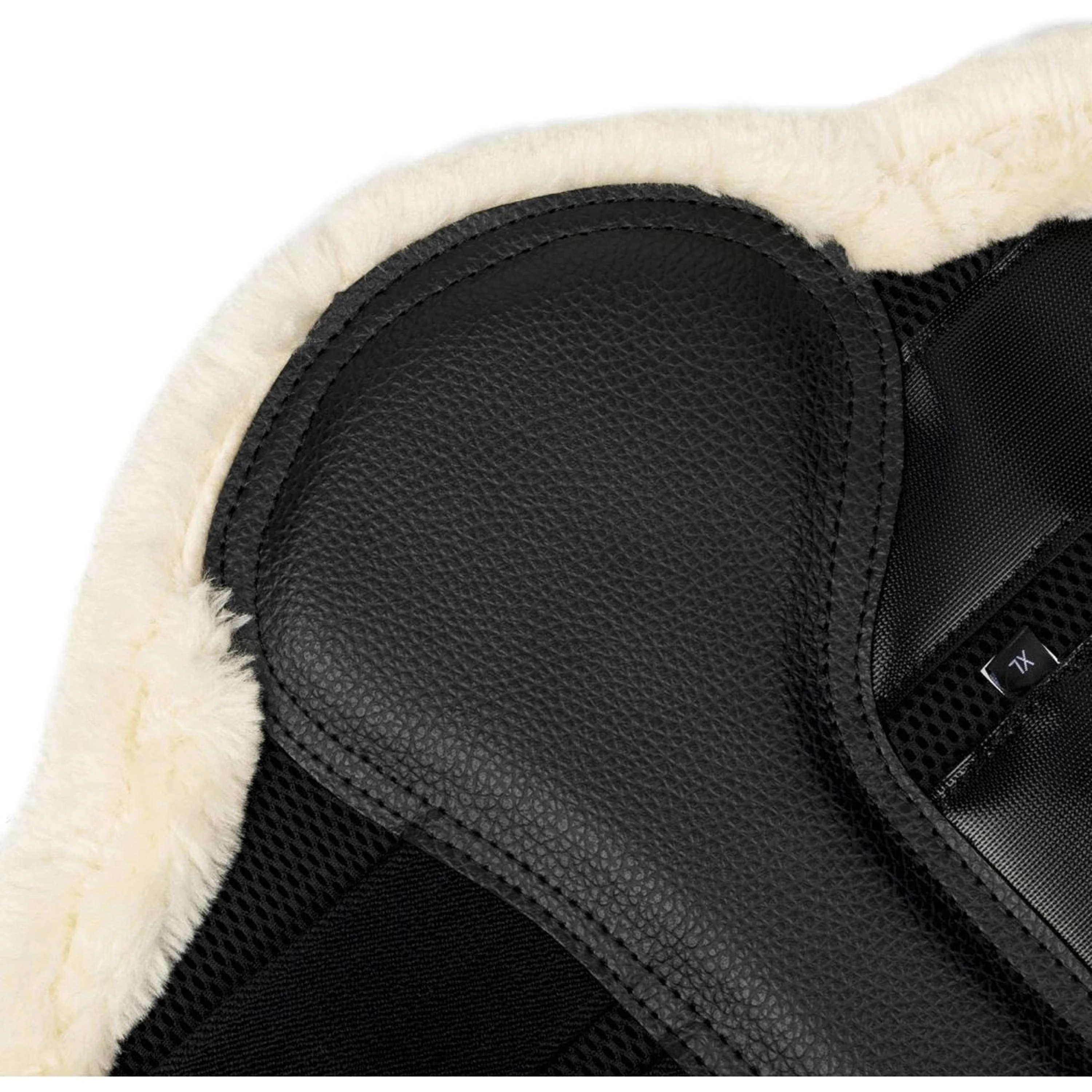 LeMieux Stivali da spazzolatura Fleece Edge Mesh Nero/Naturale - Image 4
