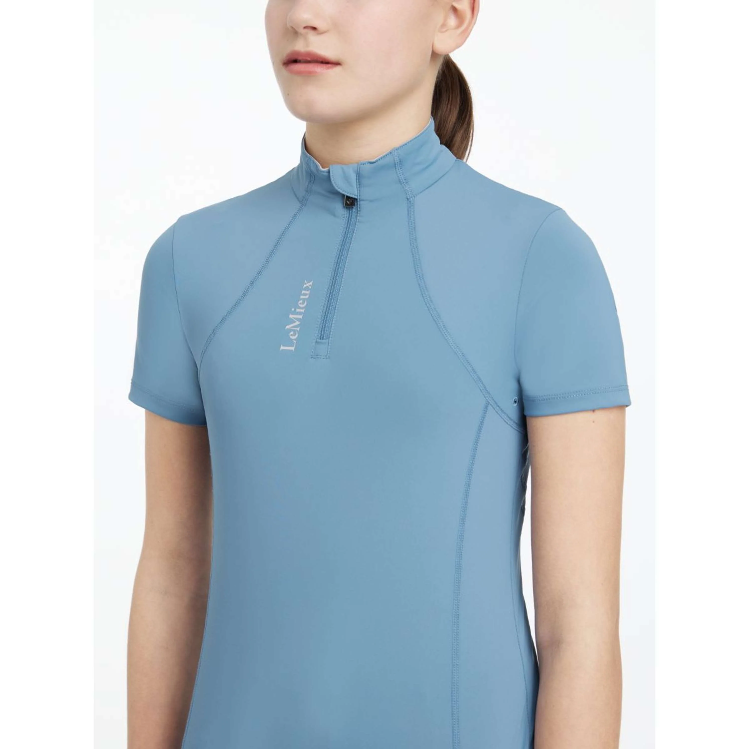 LeMieux Strato di base Young Rider Classique Maniche Corte Ice Blue - Image 2