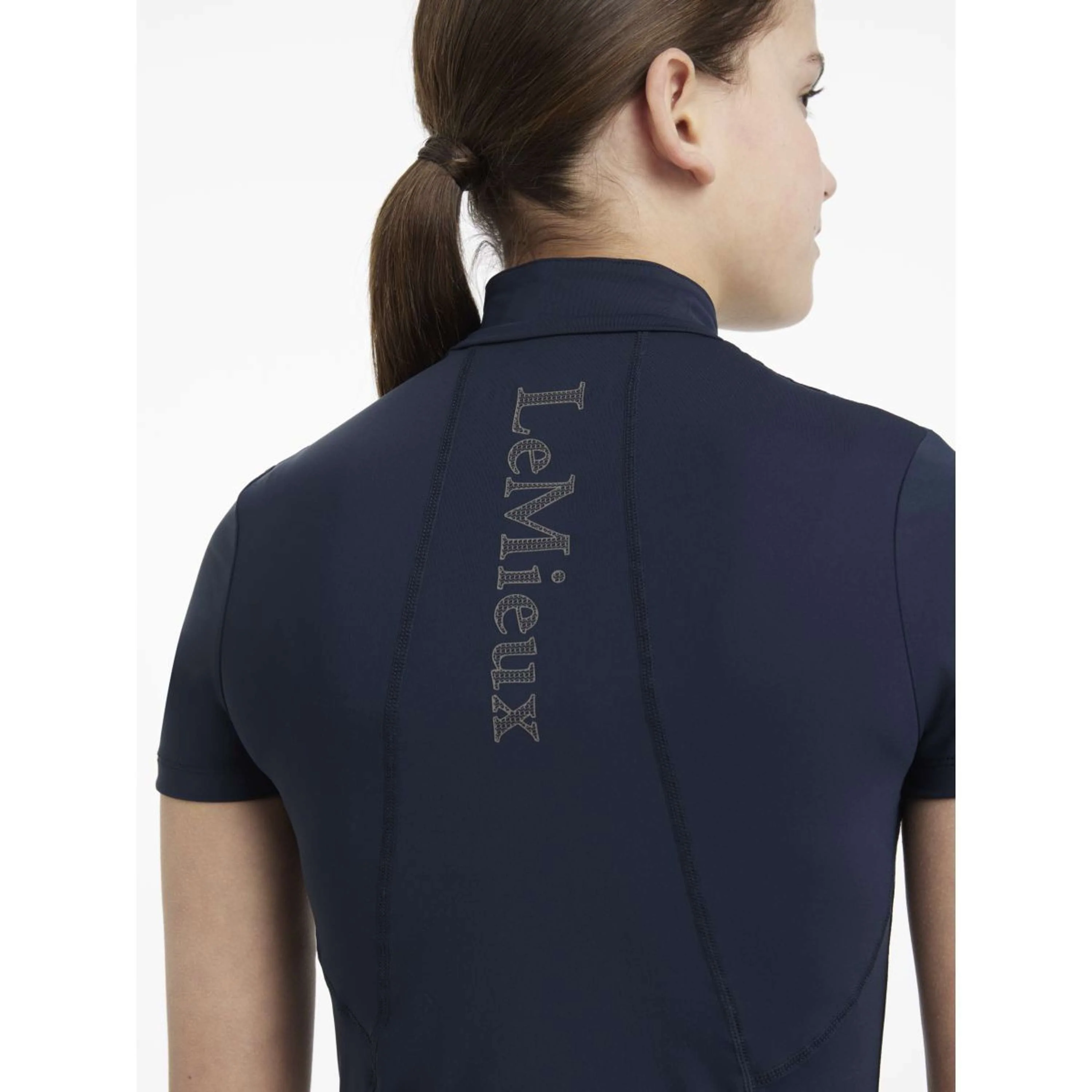 LeMieux Strato di base Young Rider Classique Maniche Corte Navy - Image 4