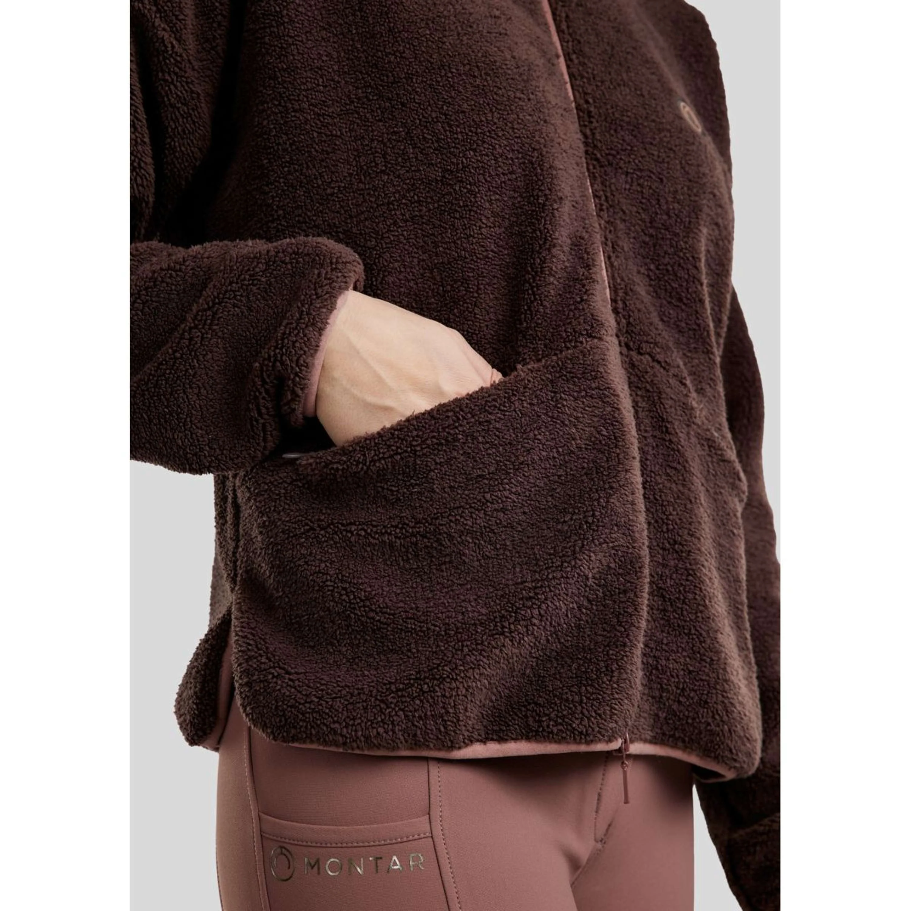 Montar Felpa con cappuccio e zip MoEva Black Peony - Image 6