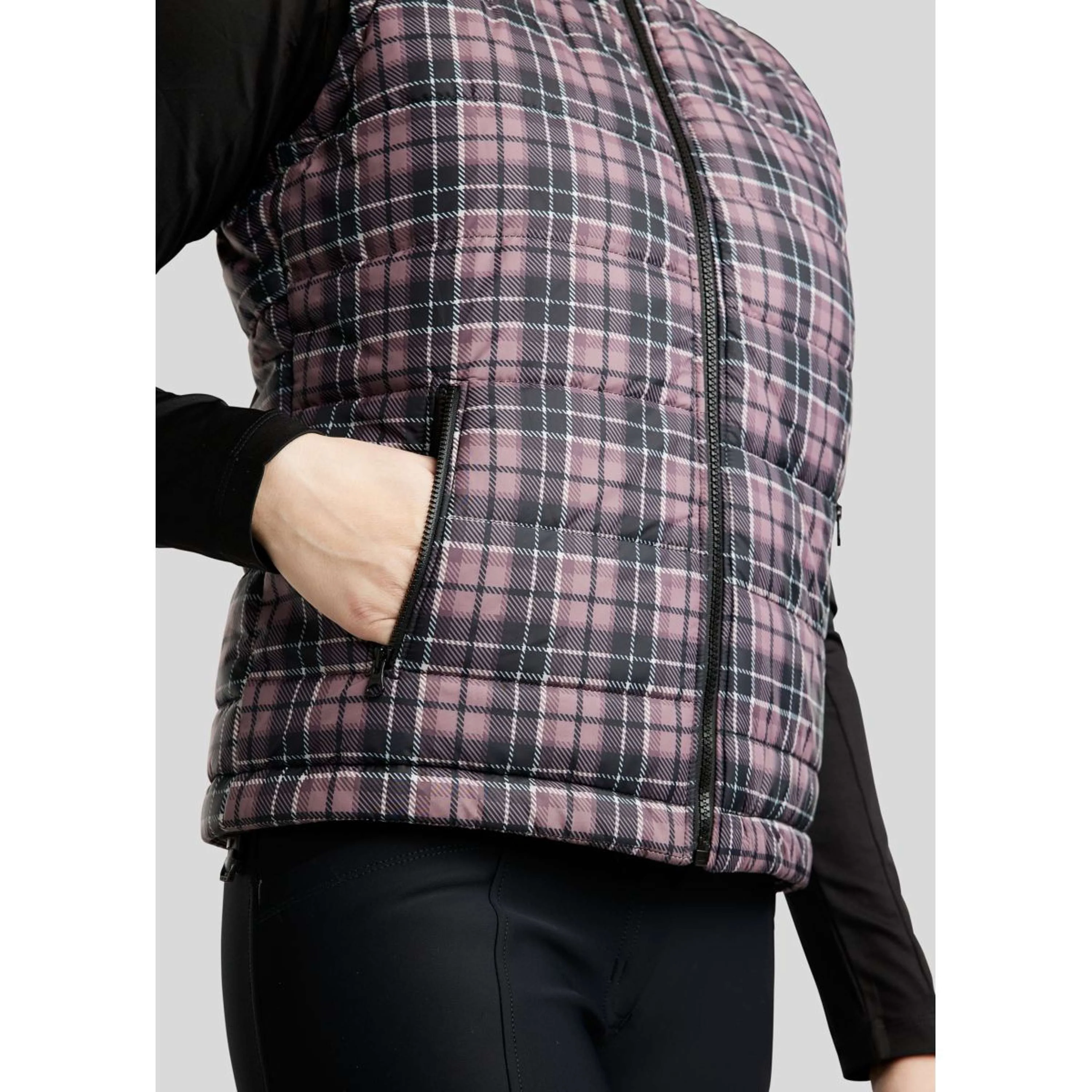 Montar Gilet MoCheri Reversible Black Peony - Image 2