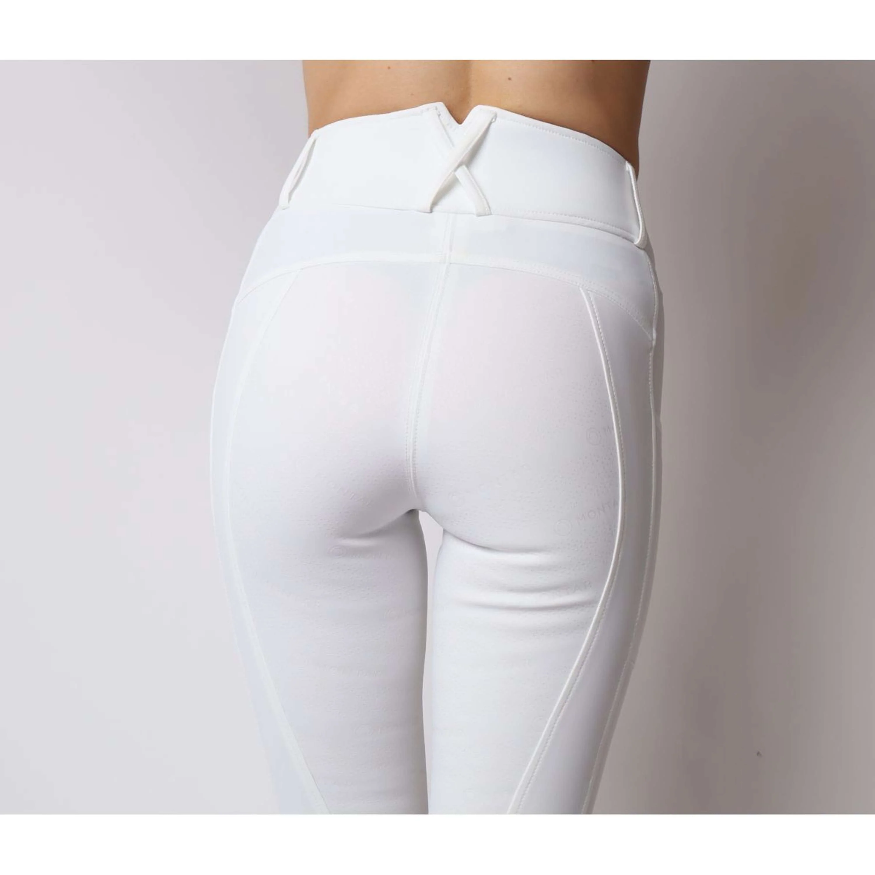 Montar Leggings da Equitazione Michelle Rosegold Logo Bianco - Image 5