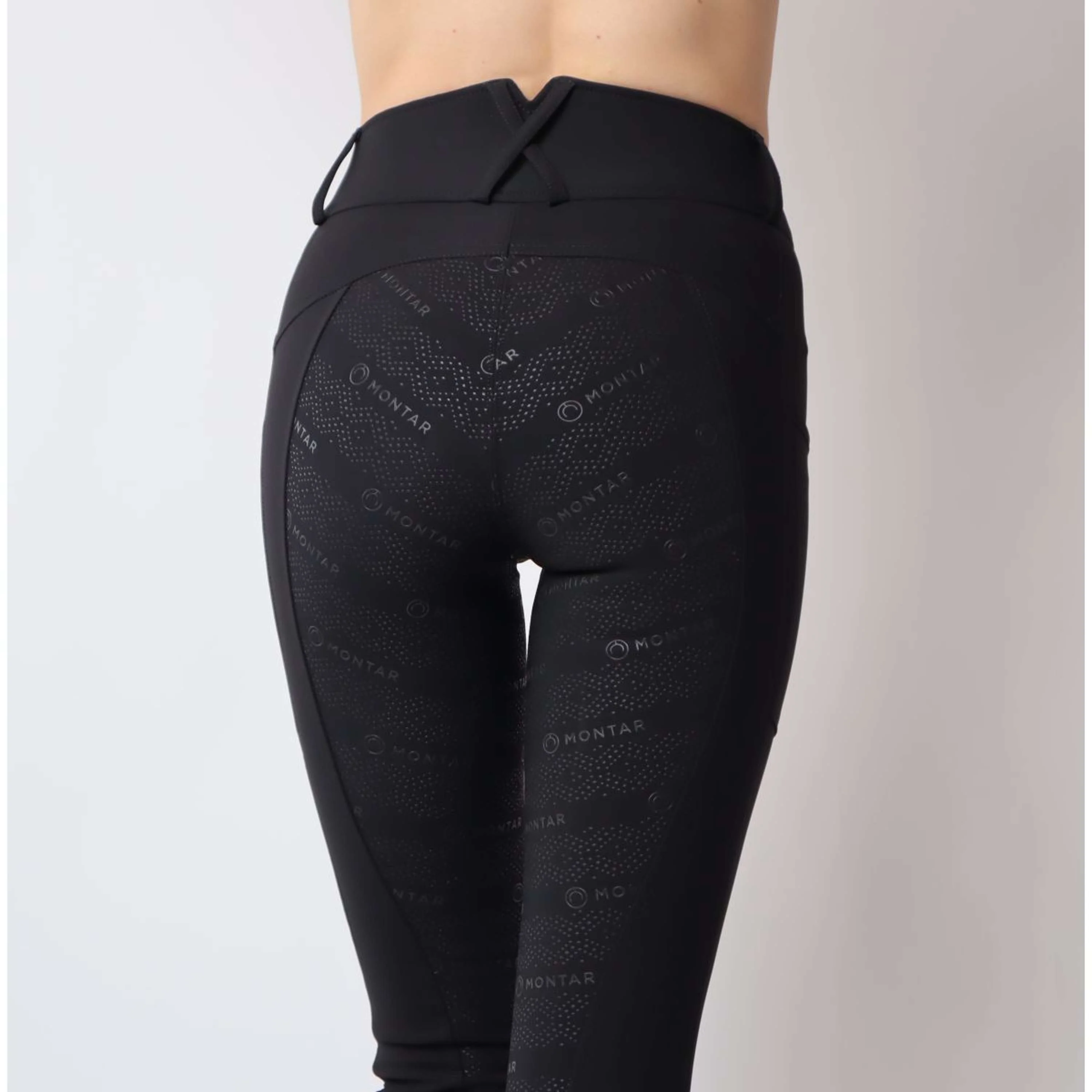 Montar Leggings da Equitazione Michelle Rosegold Logo Nero - Image 3