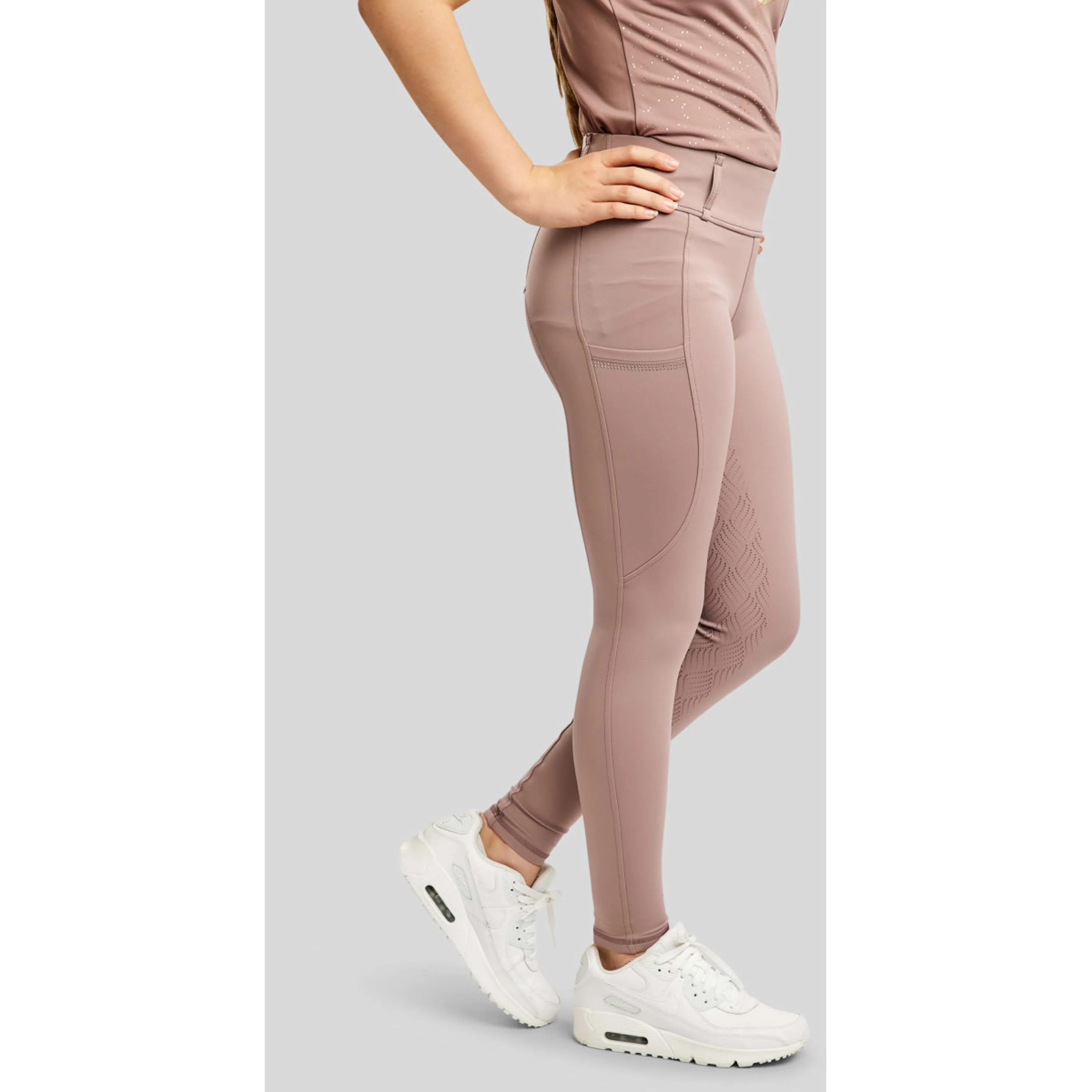 Montar Leggings da Equitazione MOEverlisa Kids Full Grip Blush - Image 5