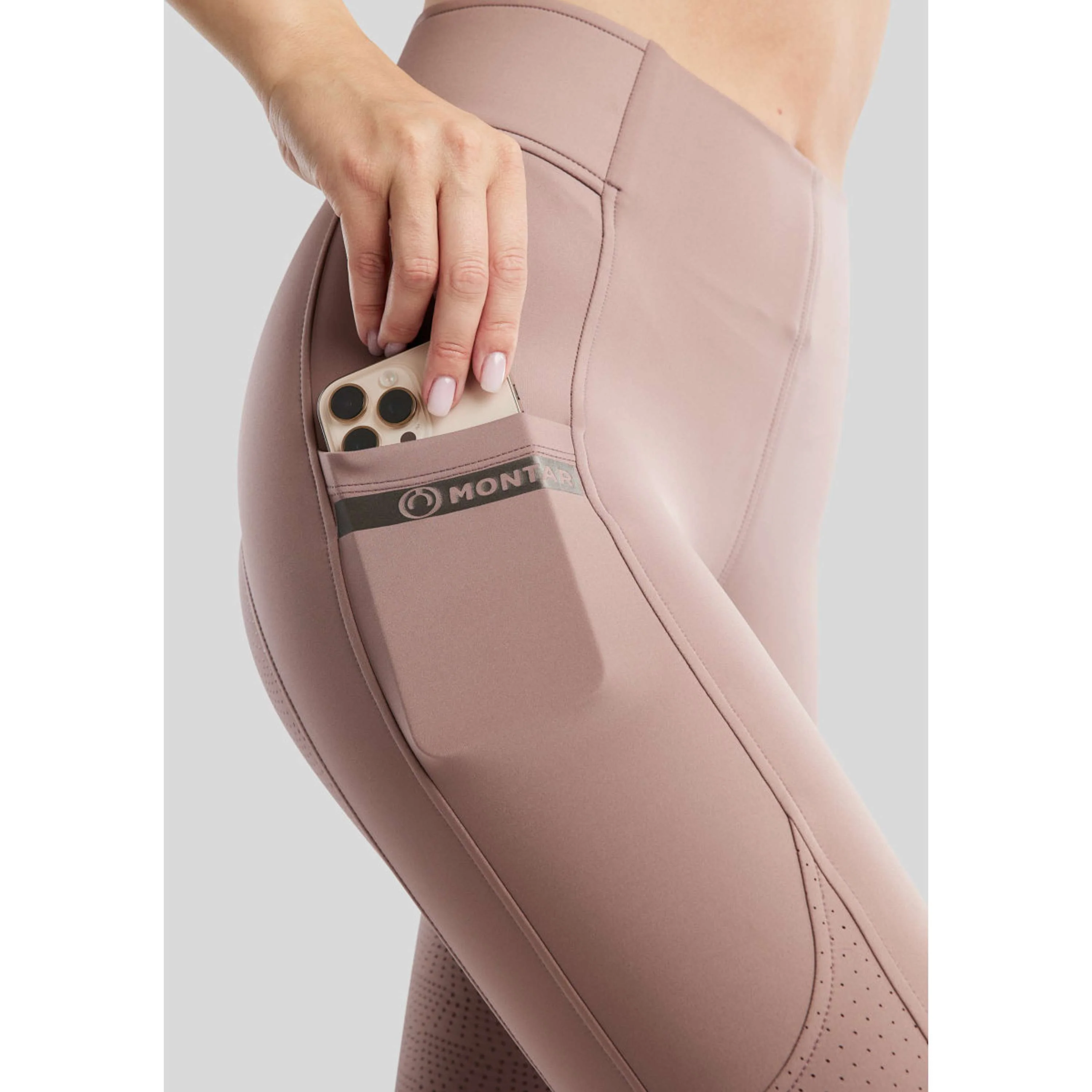 Montar Leggings da Equitazione MoTilley Full Grip Blush - Image 3