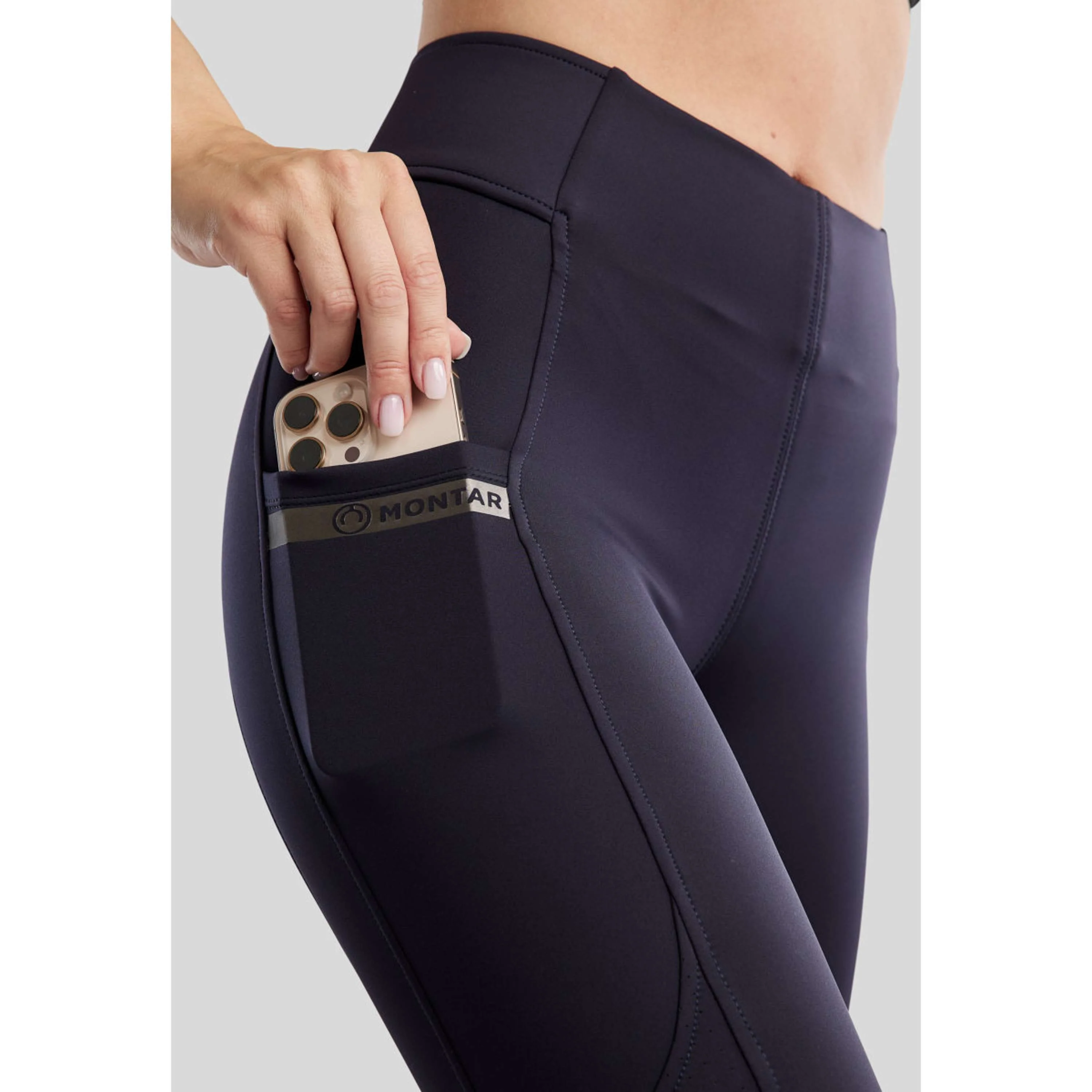 Montar Leggings da Equitazione MoTilley Full Grip Navy - Image 3