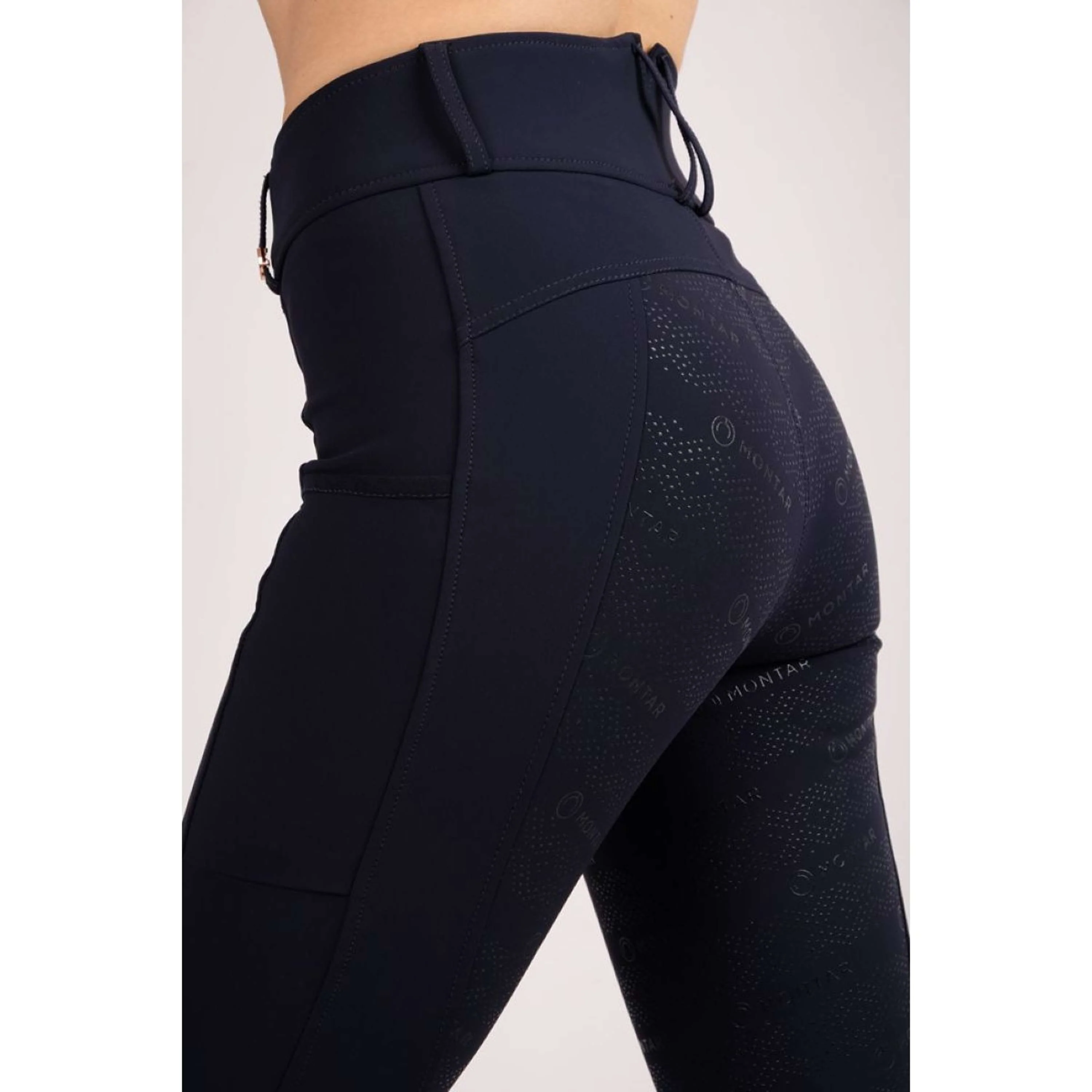 Montar Leggings da Equitazione Rosegold Logo Junior Navy - Image 2