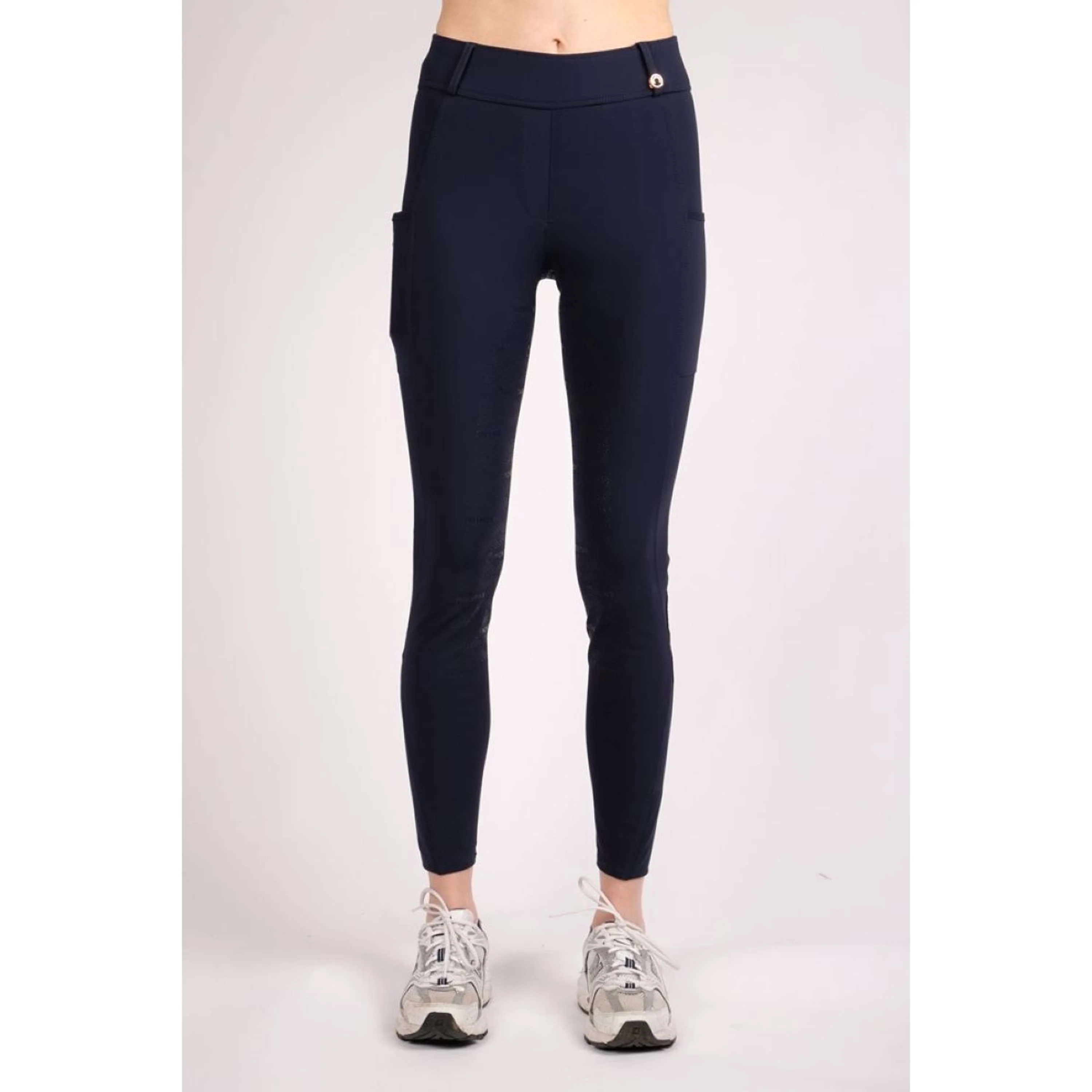 Montar Leggings da Equitazione Rosegold Logo Junior Navy - Image 5