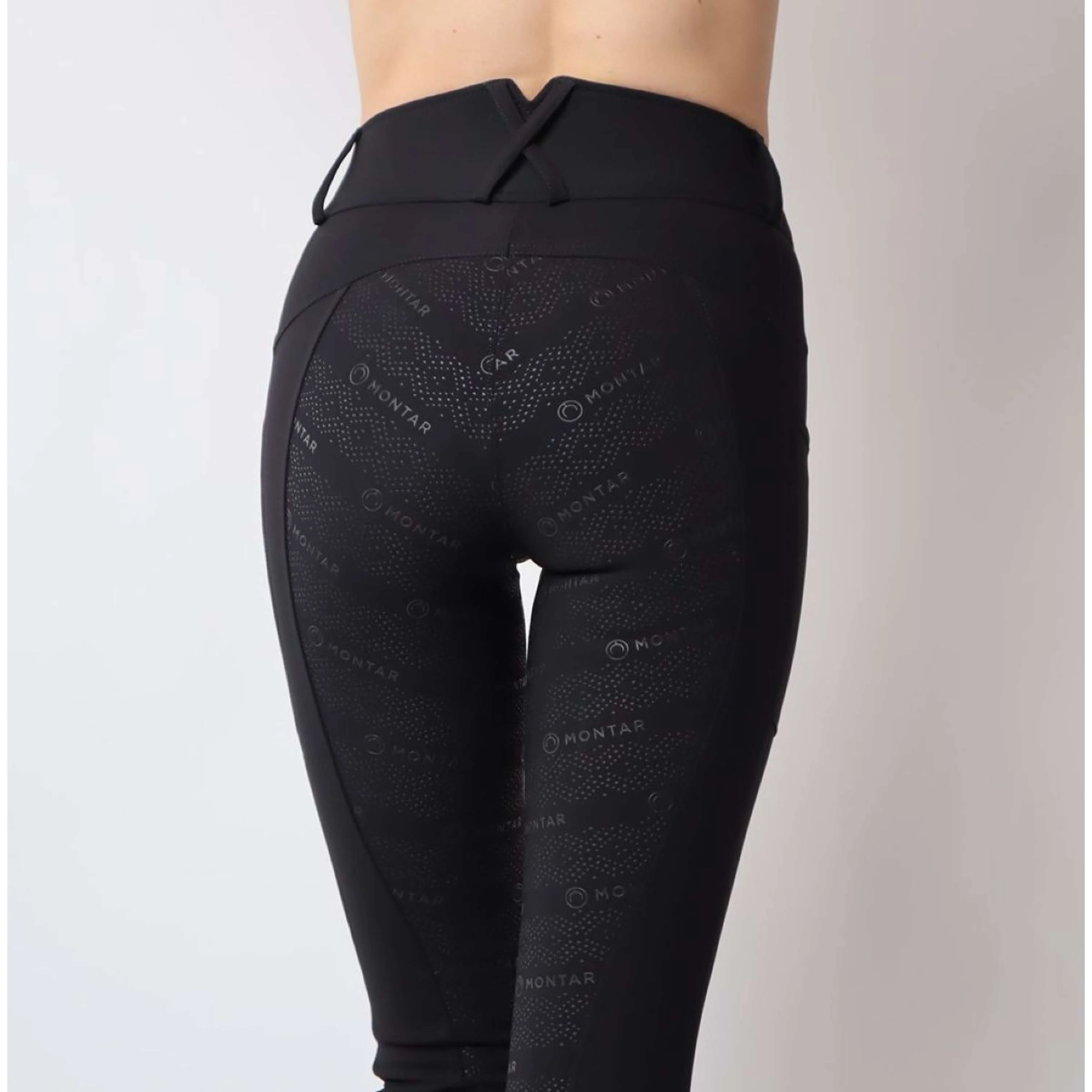 Montar Leggings da Equitazione Rosegold Logo Junior Nero - Image 2