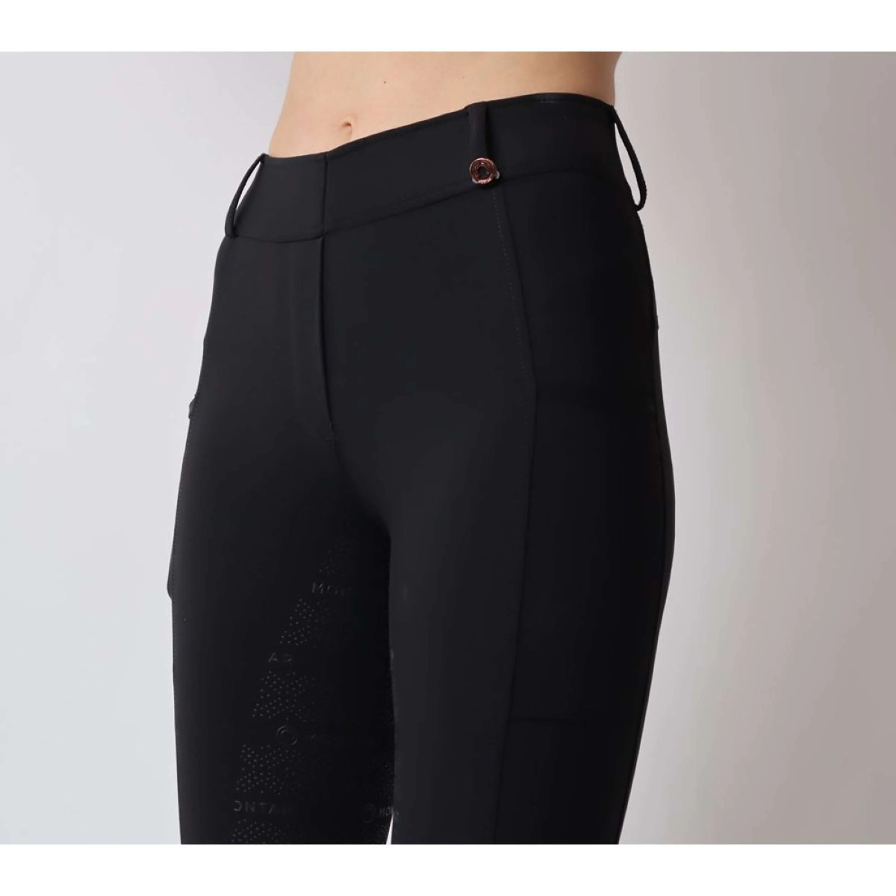 Montar Leggings da Equitazione Rosegold Logo Junior Nero - Image 4