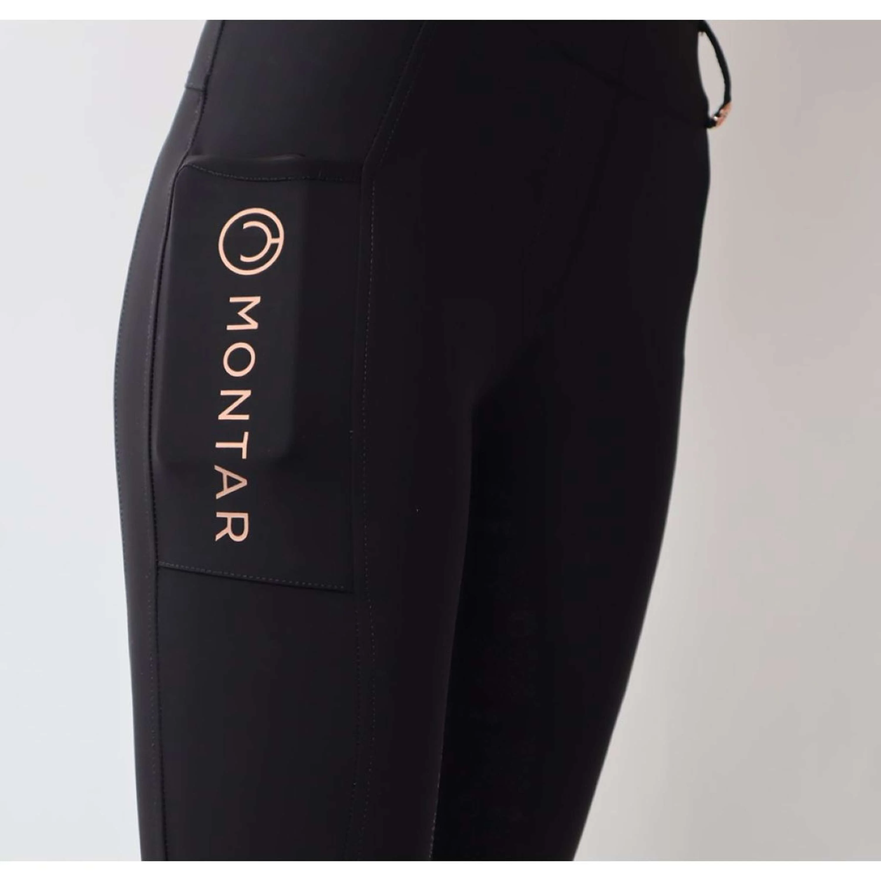 Montar Leggings da Equitazione Rosegold Logo Junior Nero - Image 5