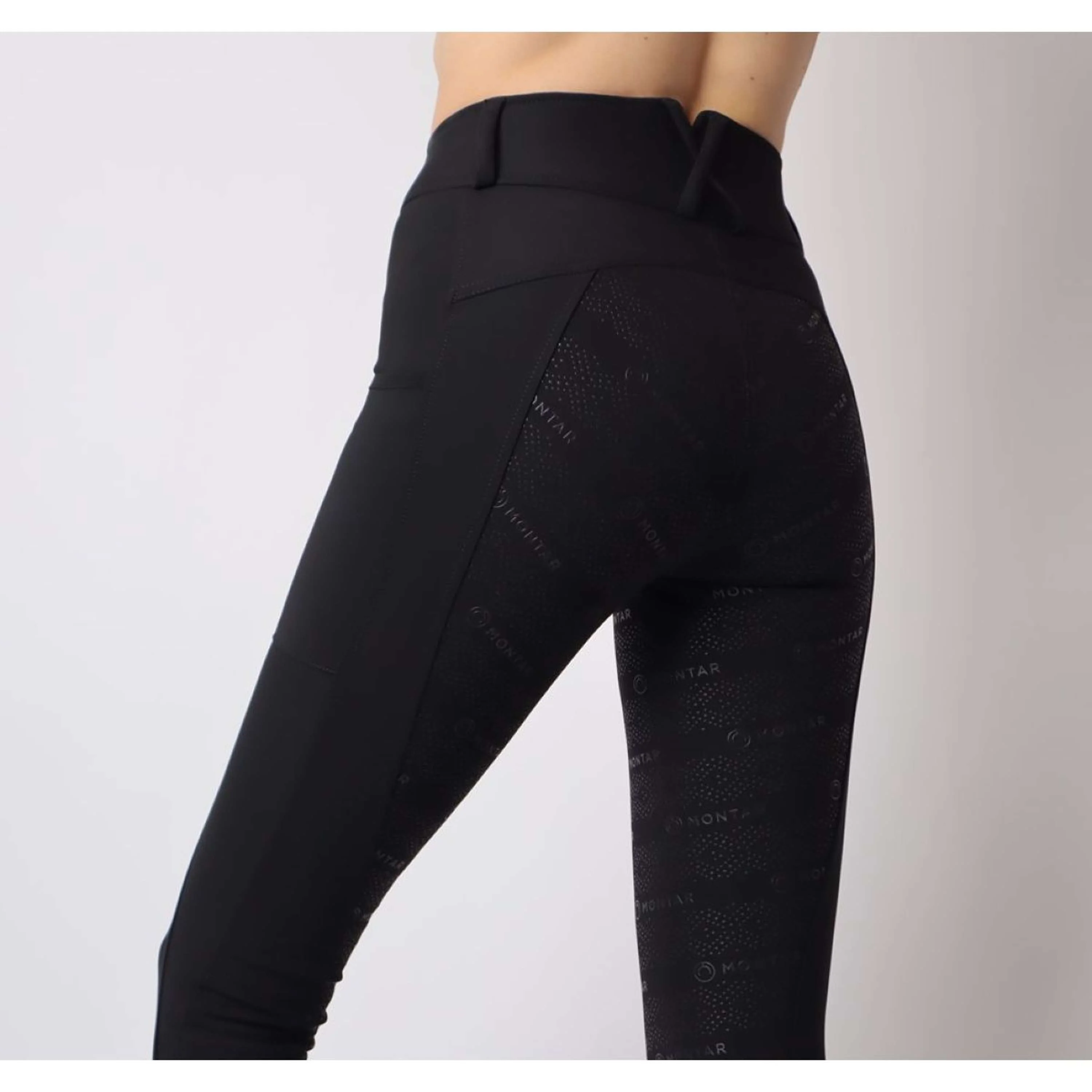Montar Leggings da Equitazione Rosegold Logo Junior Nero - Image 6