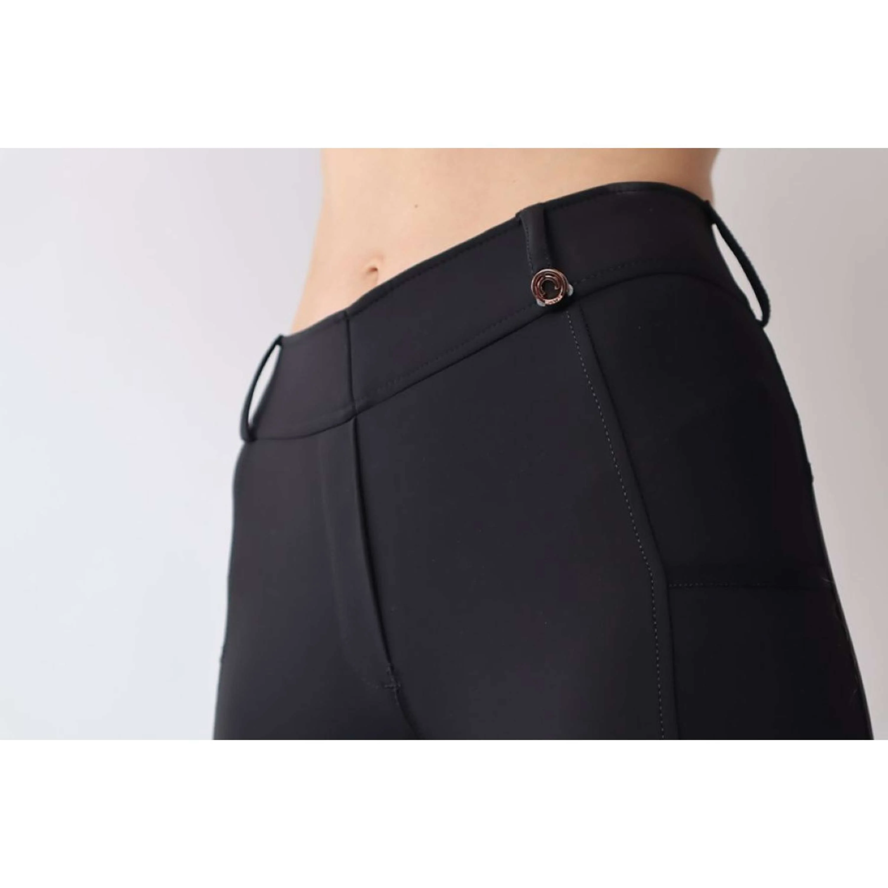 Montar Leggings da Equitazione Rosegold Logo Junior Nero - Image 7