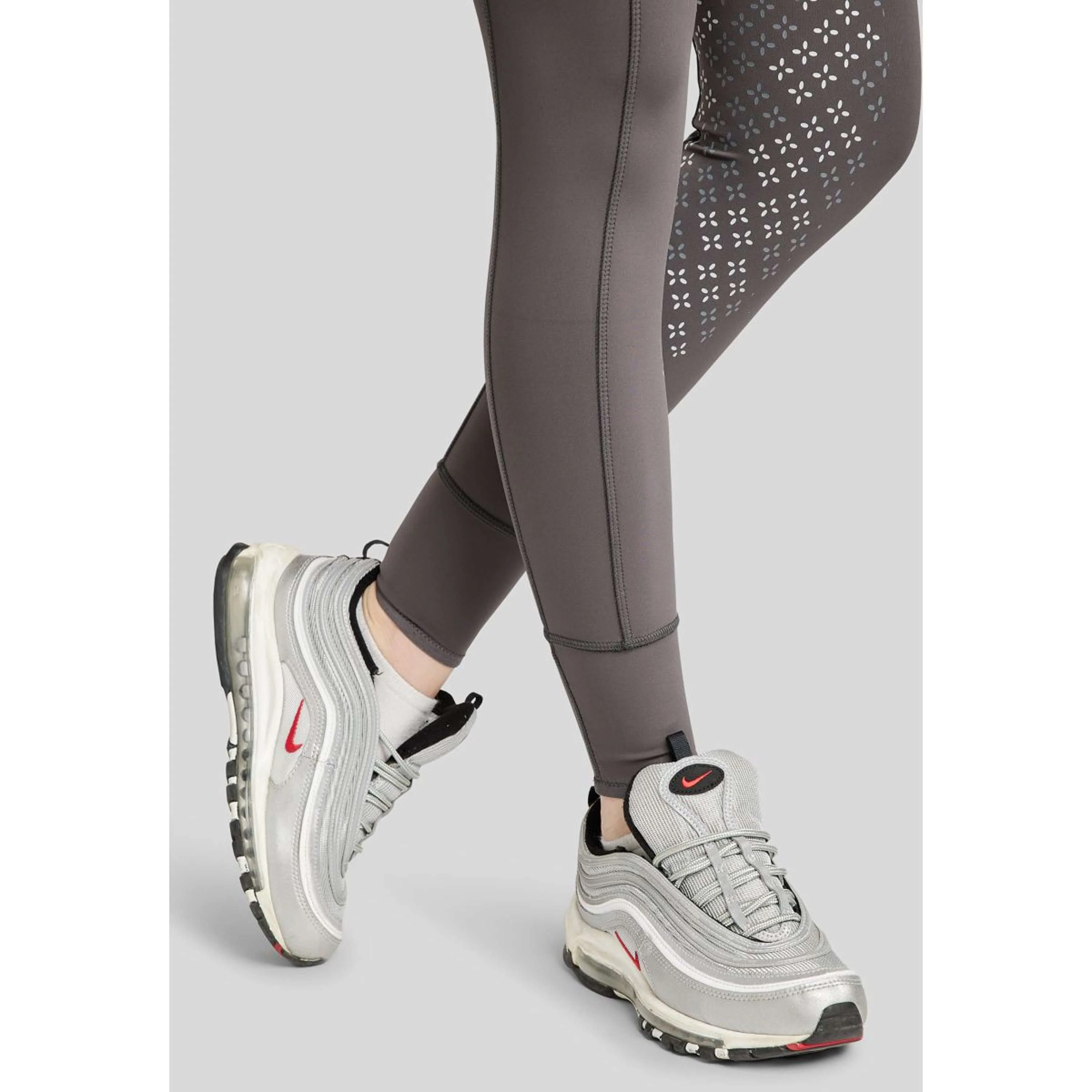 Montar Leggings da Equitazione Selena Pull On FullGrip Grigio - Image 2