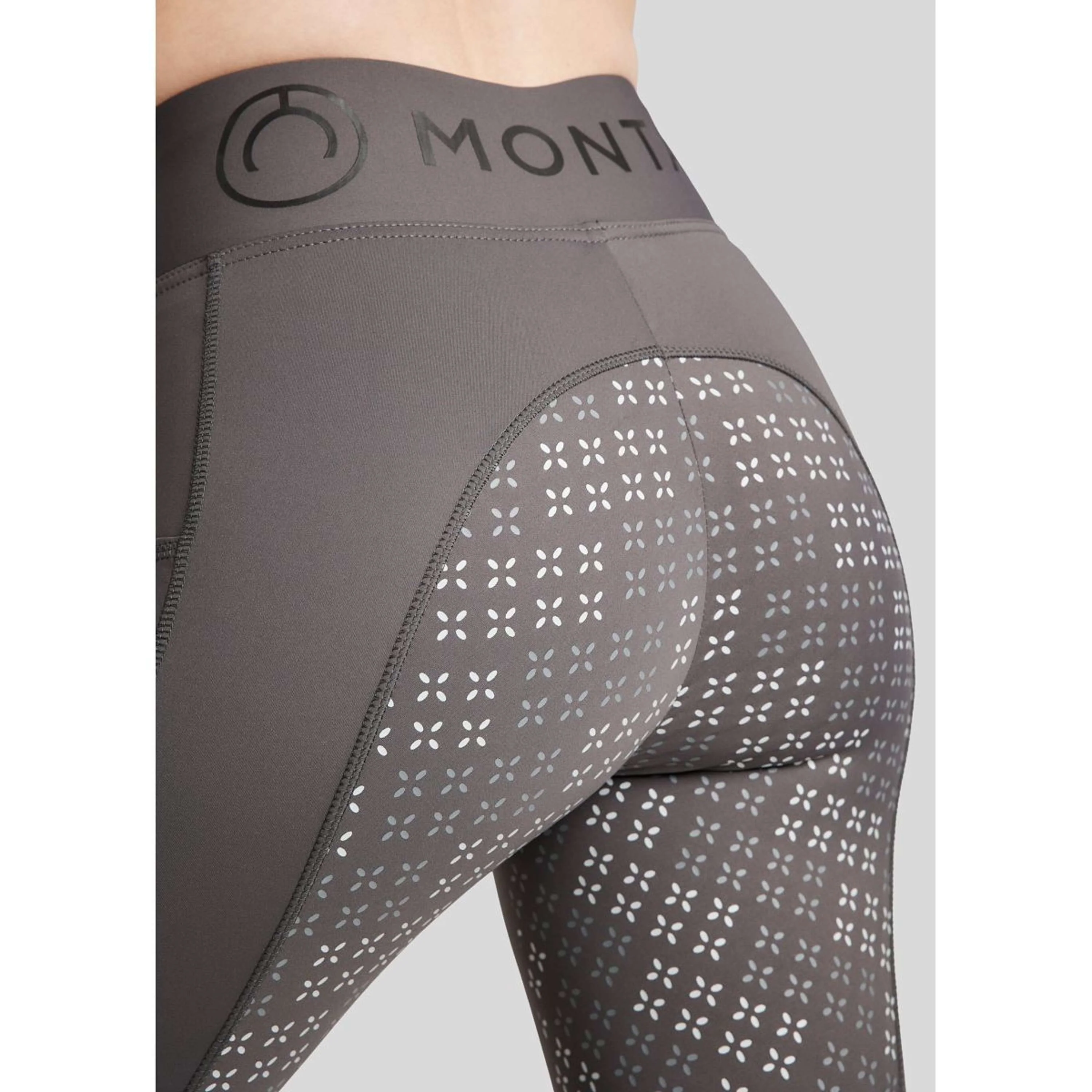 Montar Leggings da Equitazione Selena Pull On FullGrip Grigio - Image 3