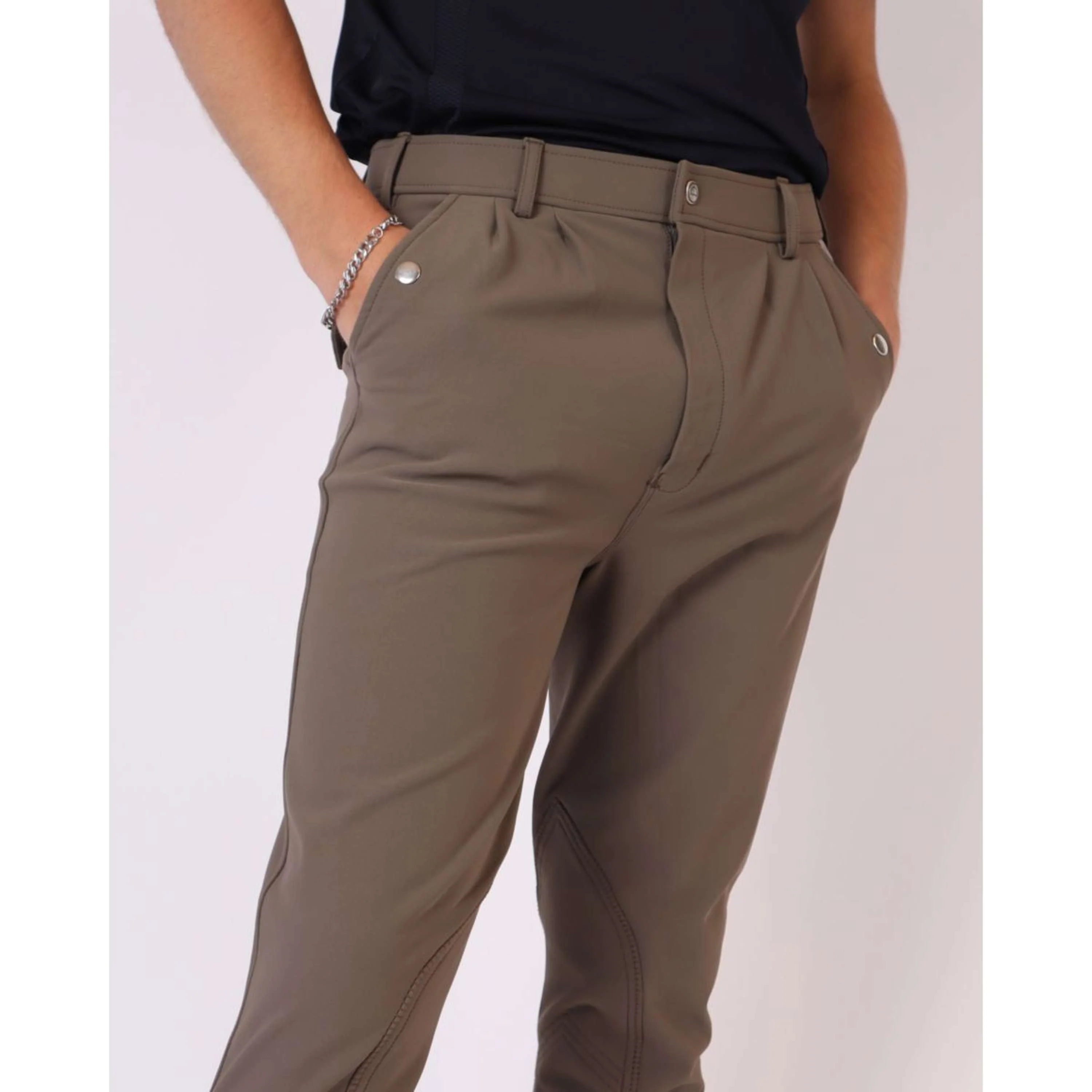Montar Pantaloni da Equitazione ESS Gary Knee Grip Heren Mud - Image 4