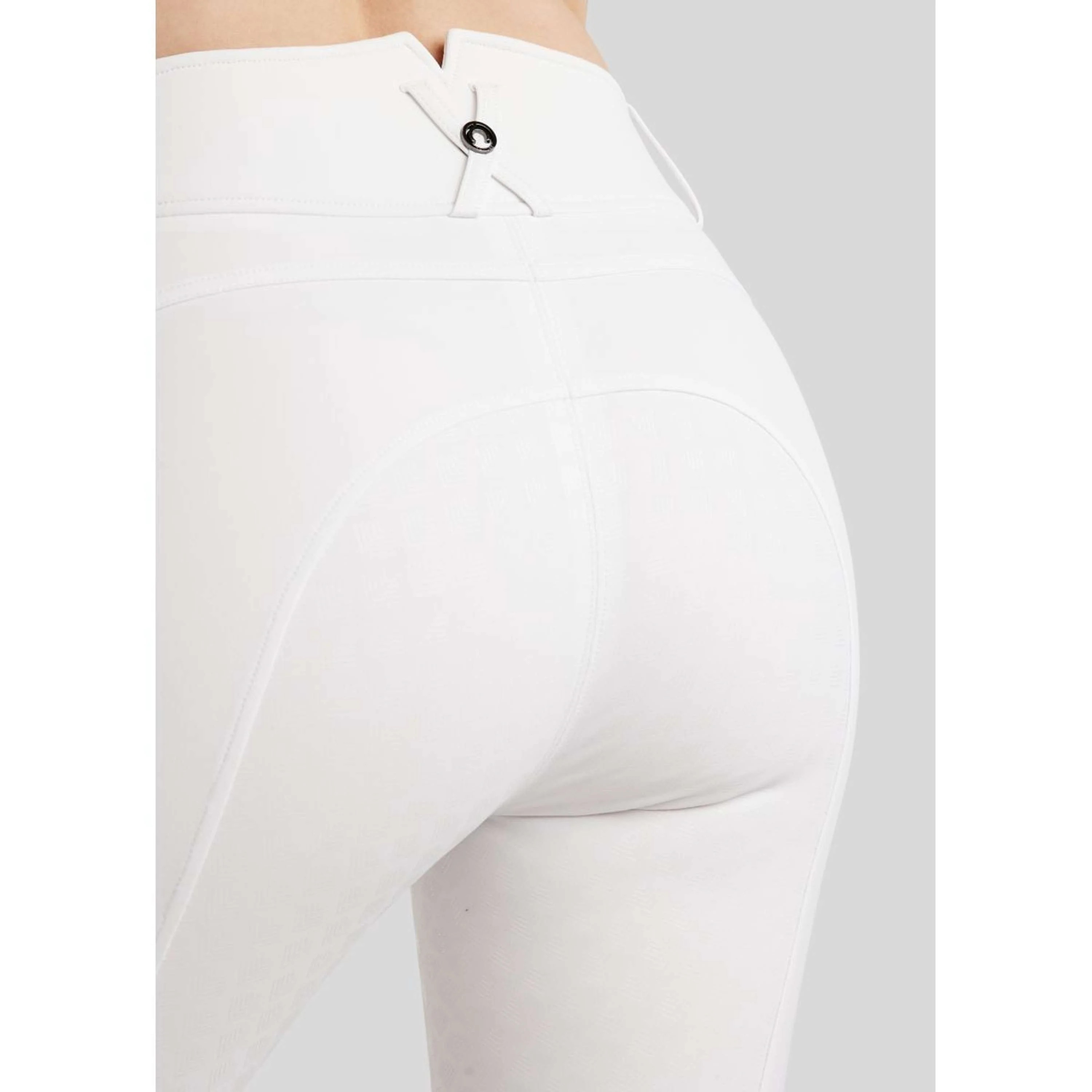 Montar Pantaloni da Equitazione MoEmilia Full Grip Bianco - Image 3