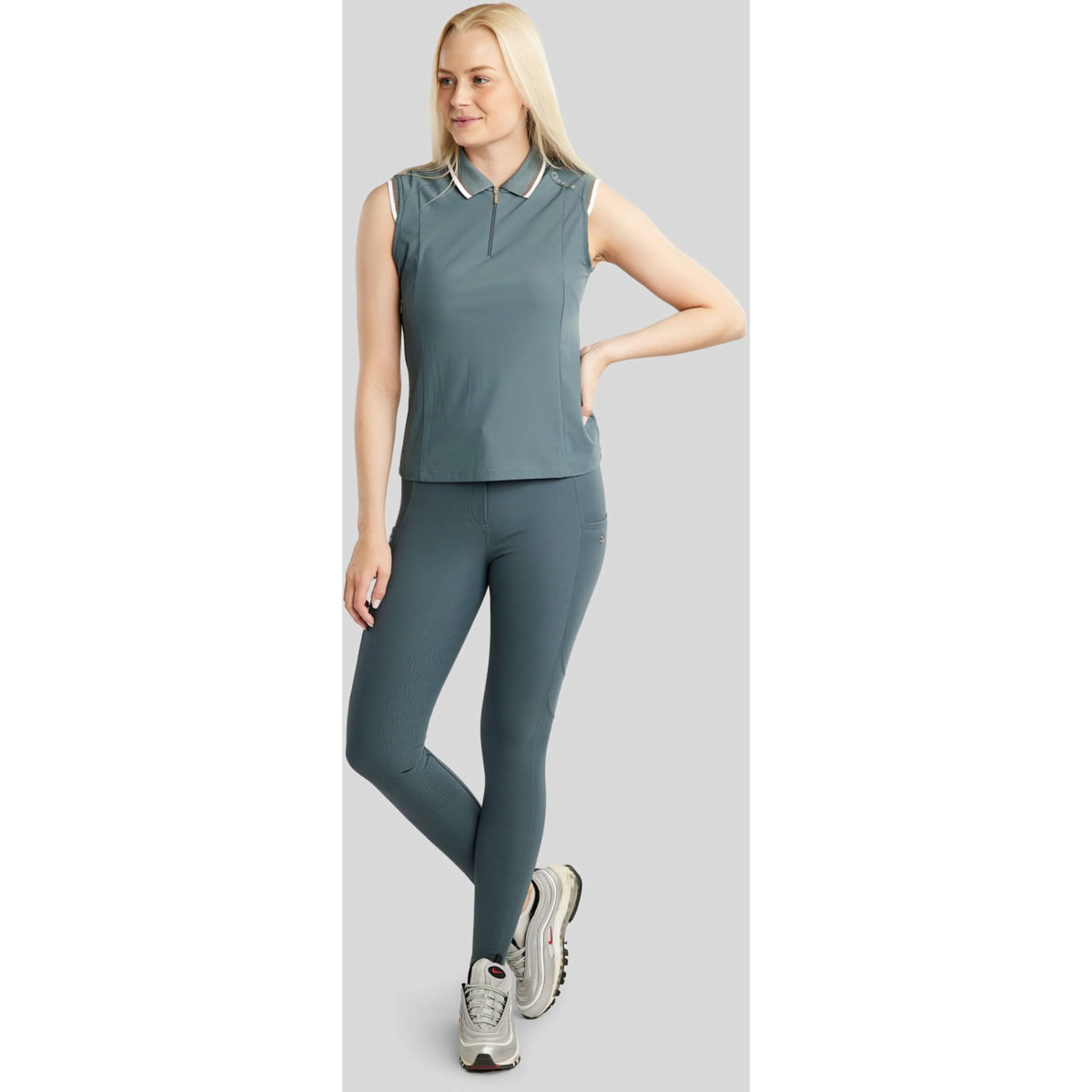 Montar Pantaloni da Equitazione MoPhilipa Full Grip Dark Slate - Image 8