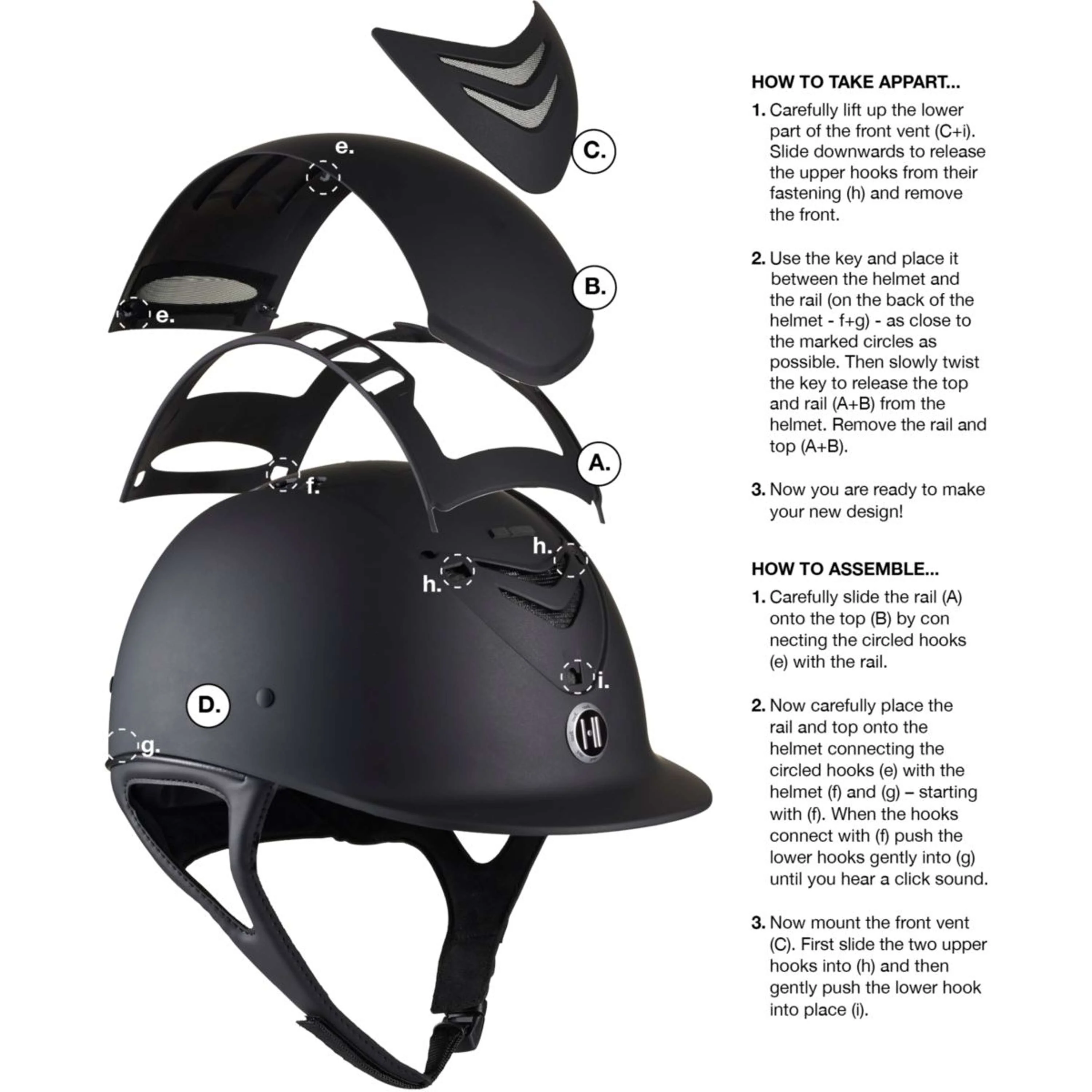 OneK Casco da equitazione Avancé Convertible Matt Navy - Image 4