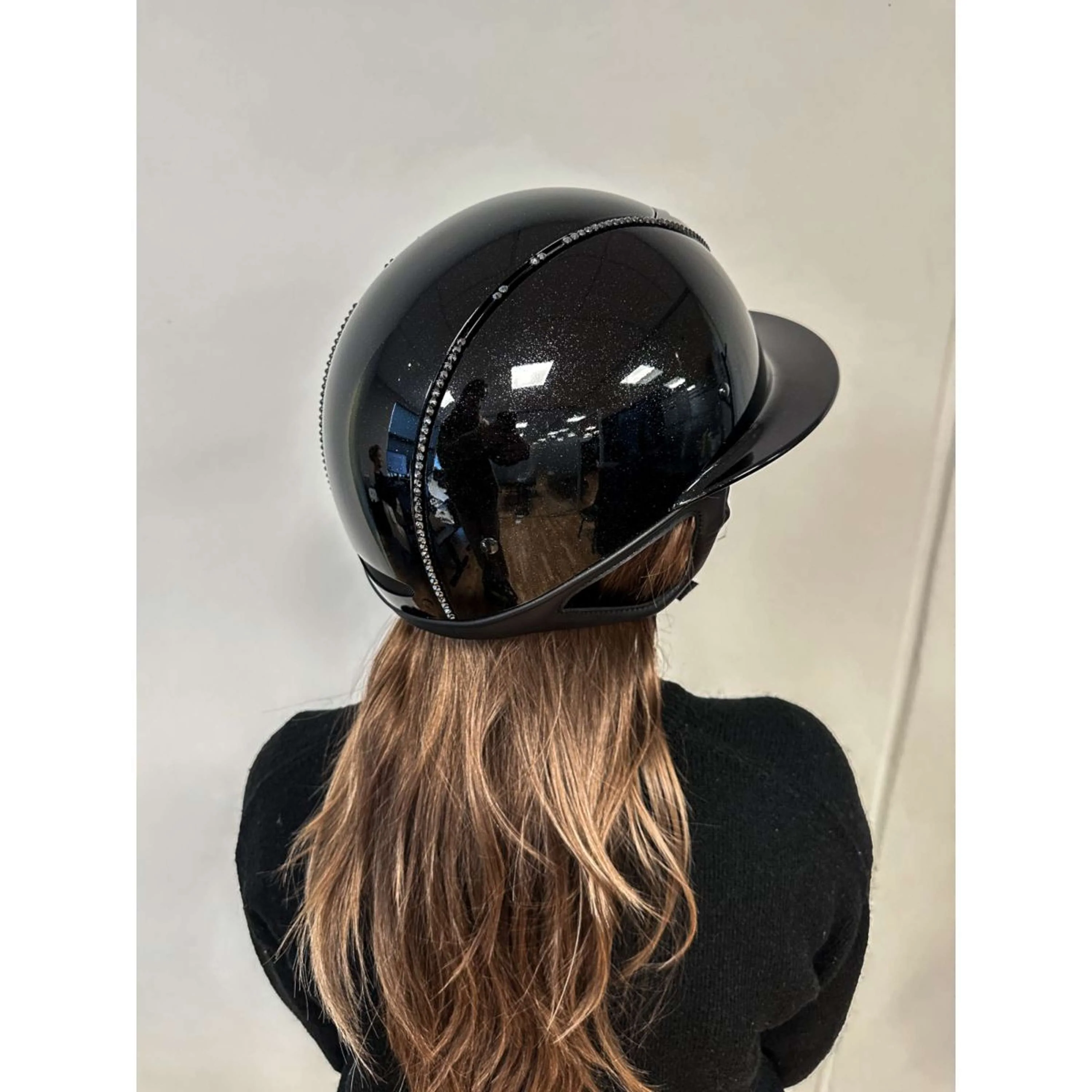 OneK Casco da equitazione Avancé Lux Shimmer Black Swarovski Nero - Image 4