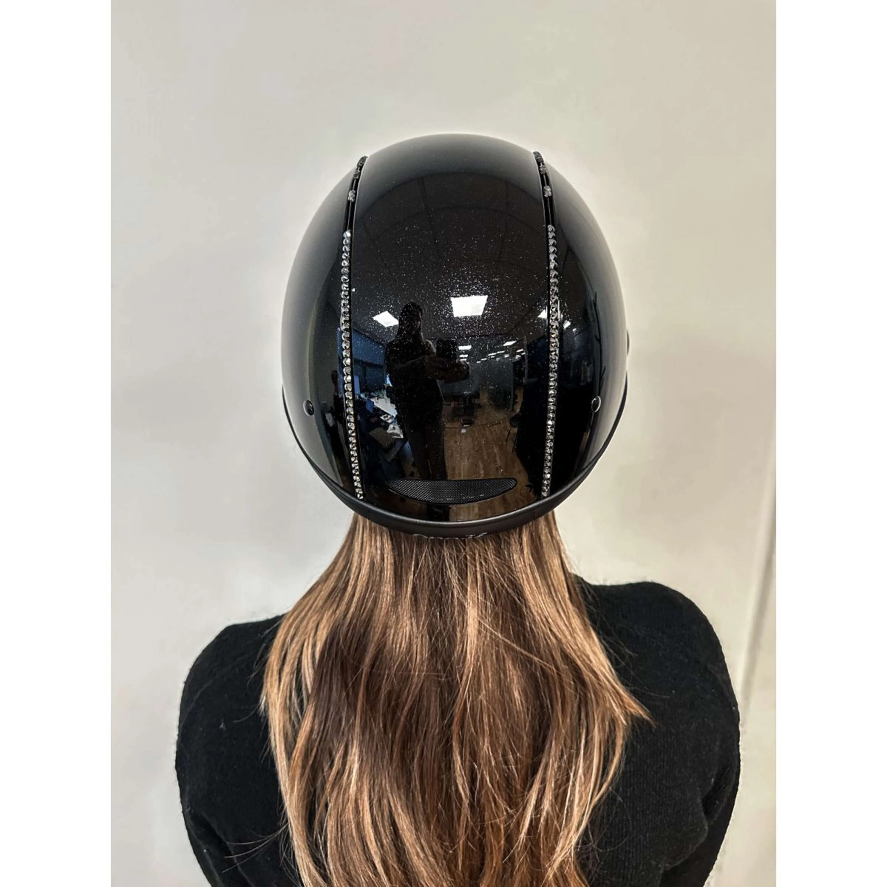 OneK Casco da equitazione Avancé Lux Shimmer Black Swarovski Nero - Image 5