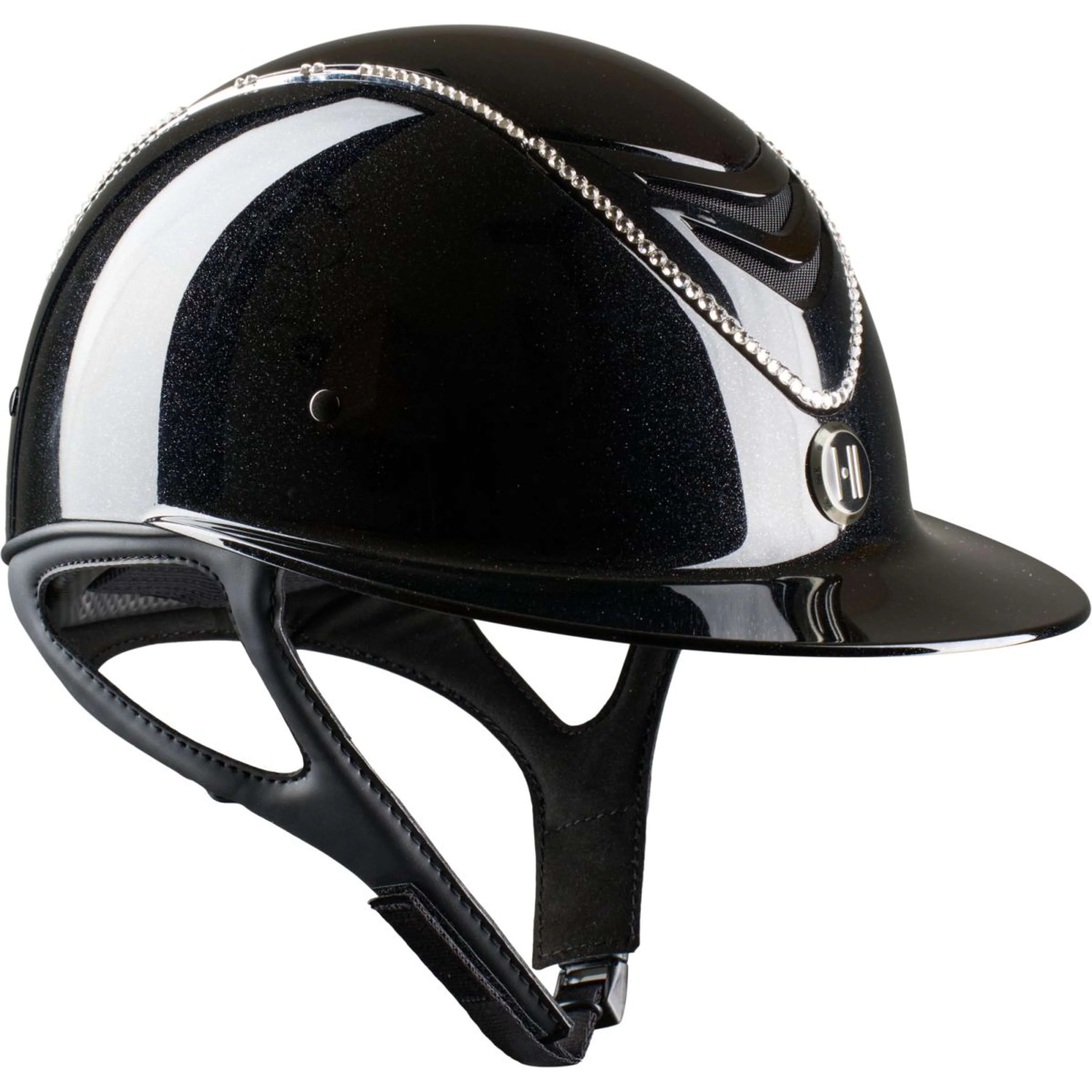 OneK Casco da equitazione Avancé Lux Shimmer swarovski Nero