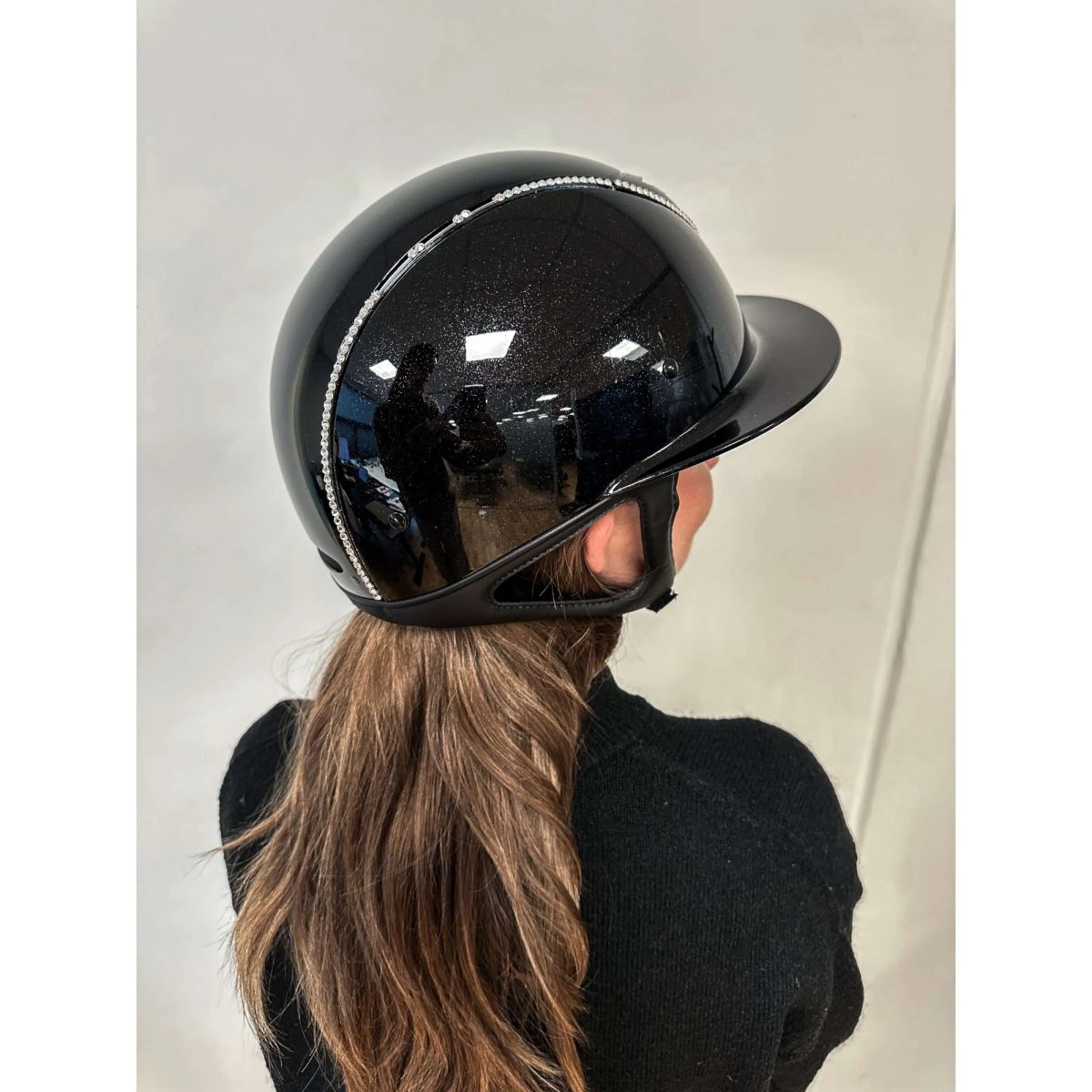 OneK Casco da equitazione Avancé Lux Shimmer swarovski Nero - Image 5
