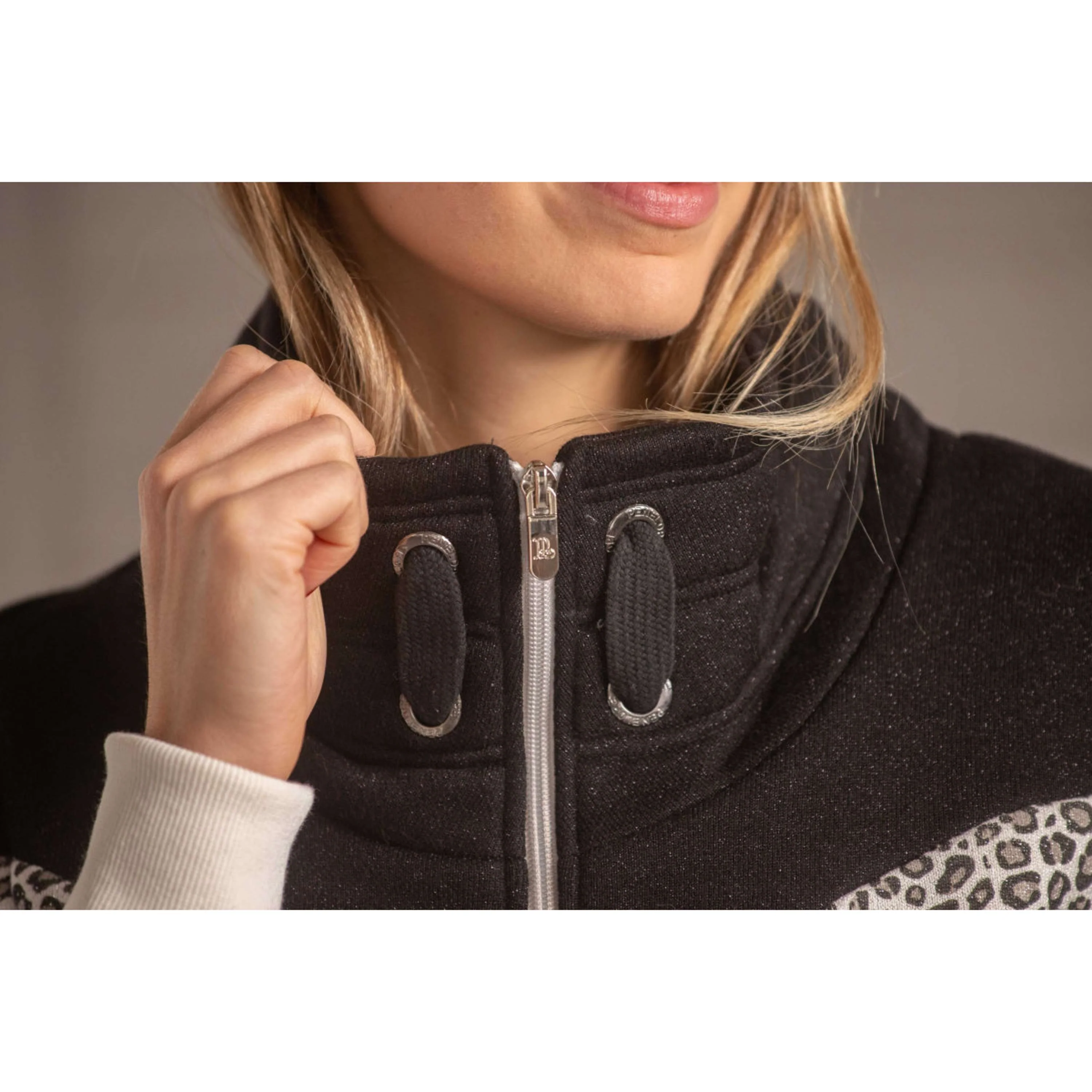 Pénélope Felpa con cappuccio e zip Leonative Grigio - Image 4