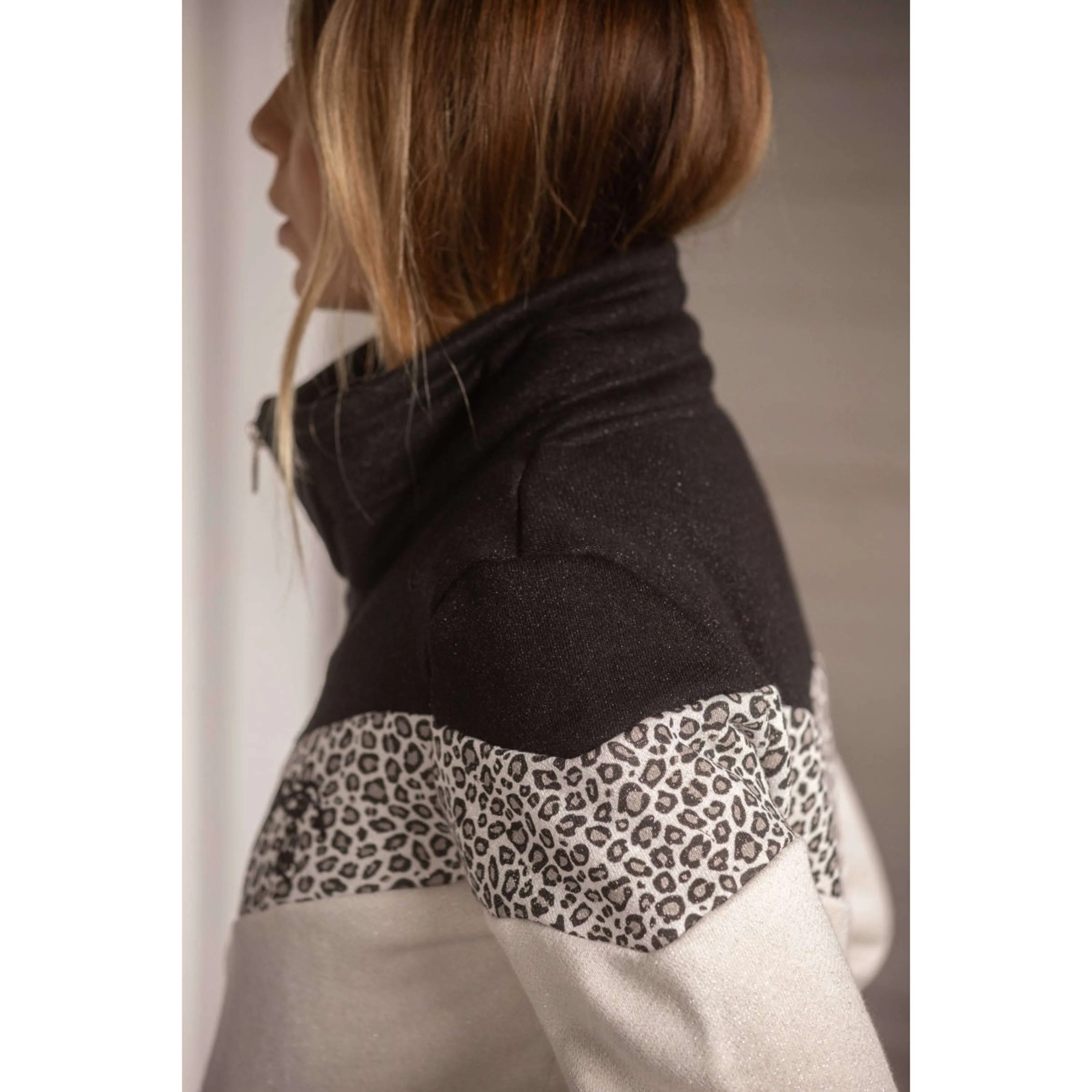 Pénélope Felpa con cappuccio e zip Leonative Grigio - Image 5
