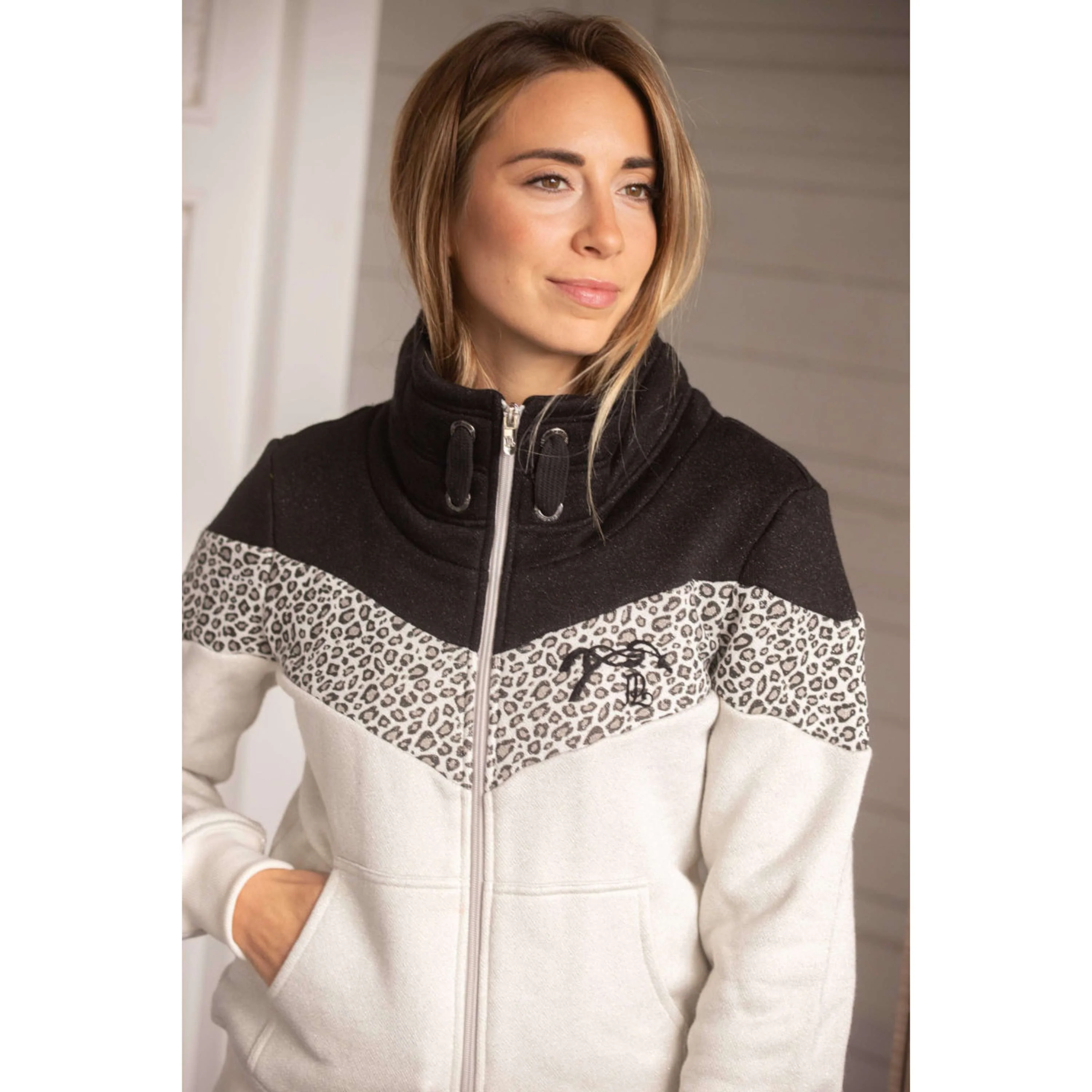Pénélope Felpa con cappuccio e zip Leonative Grigio - Image 7