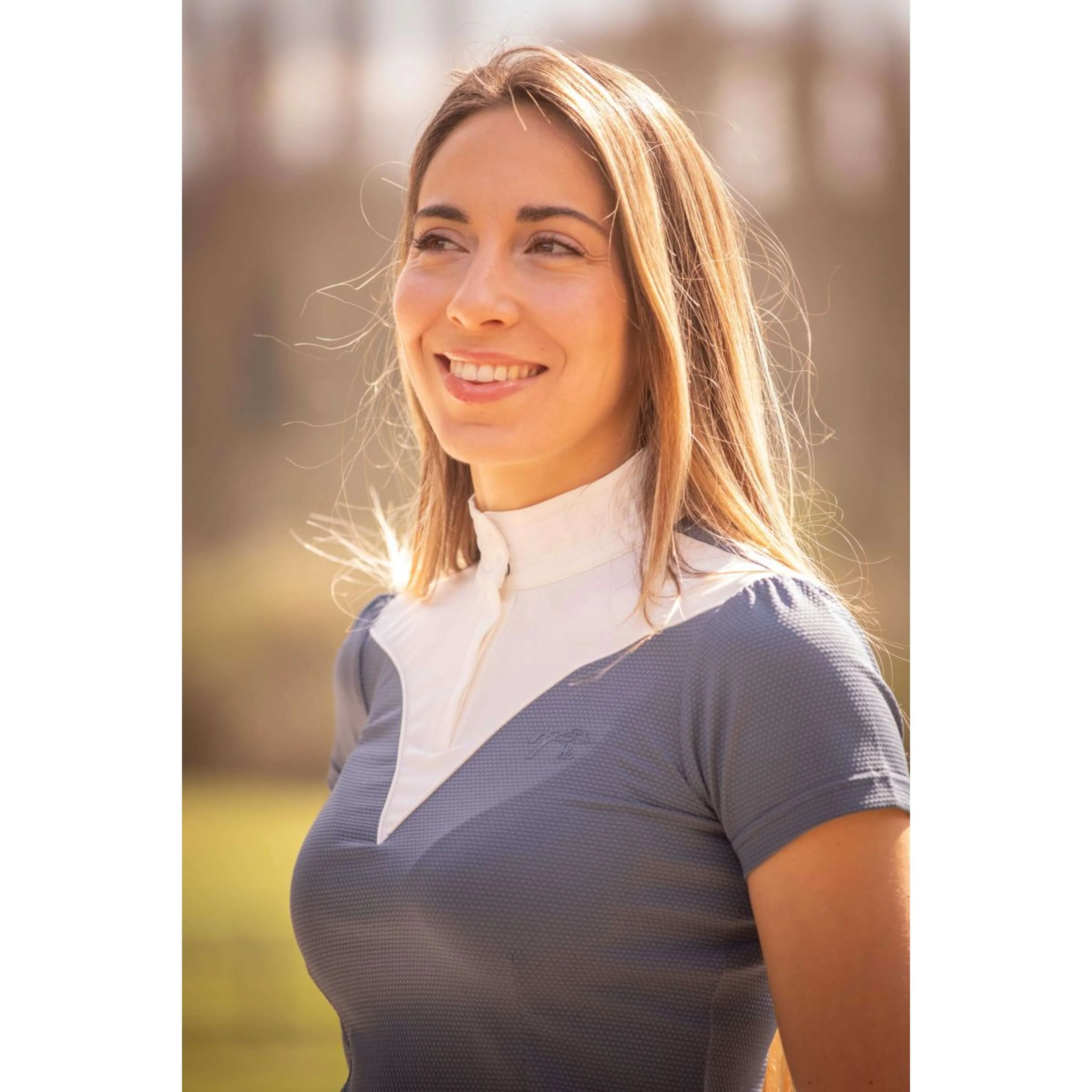 Pénélope Maglietta da Competizione Las Honey Maniche Corte Blu