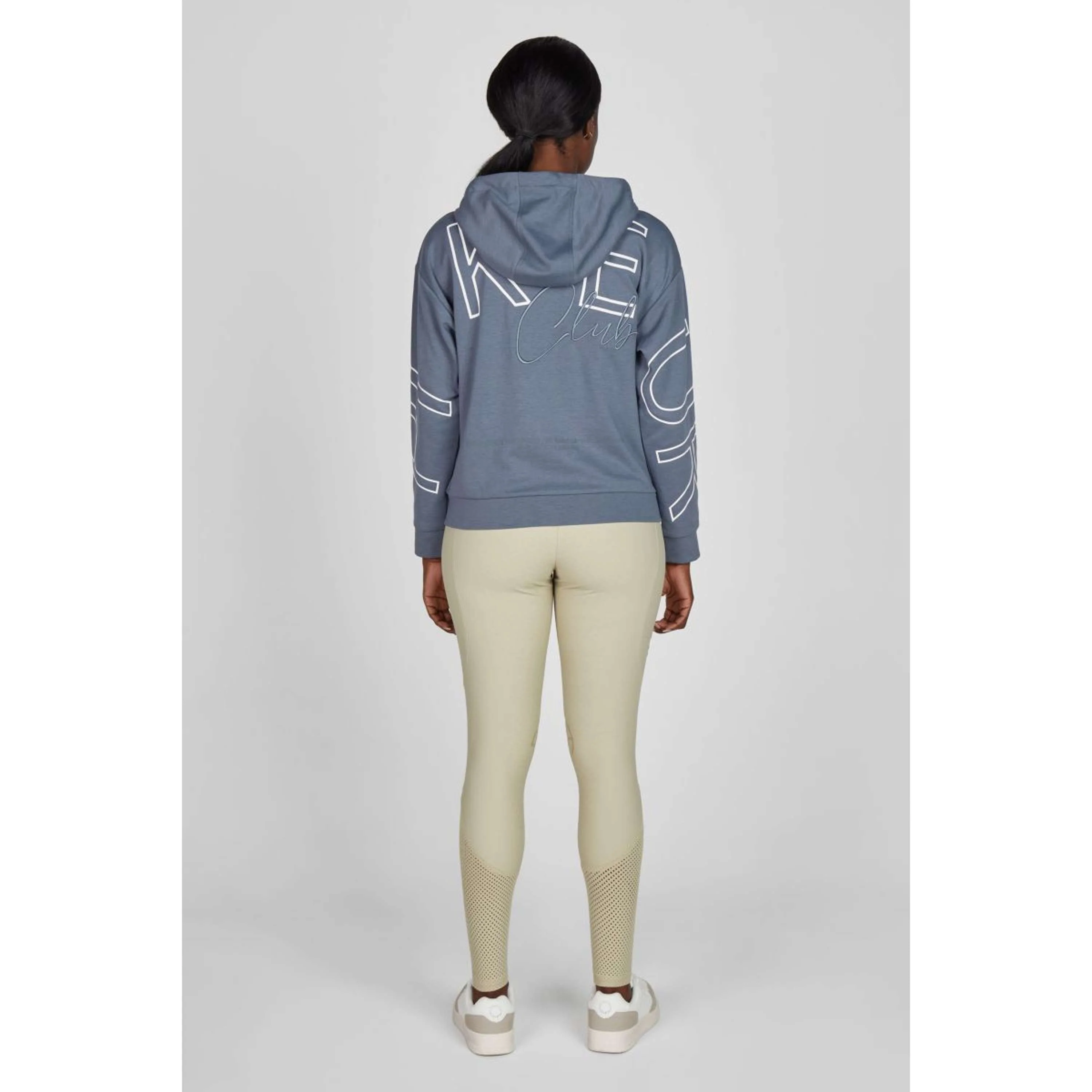 Pikeur Felpa con cappuccio e zip Athleisure SS26 Ash Blue - Image 4