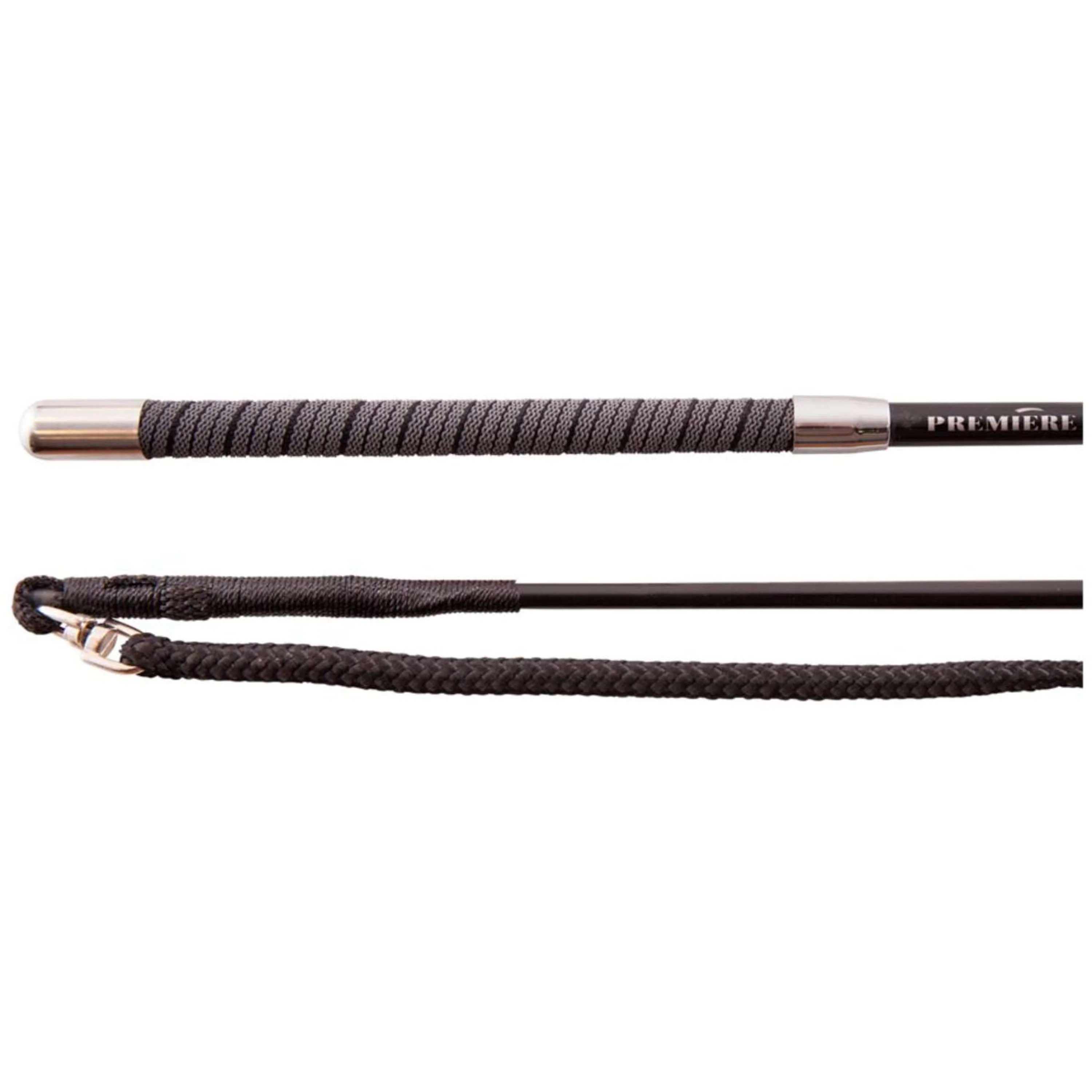 Premiere Frusta da Addestramento Deimos Carbon Grip Nylon Nero