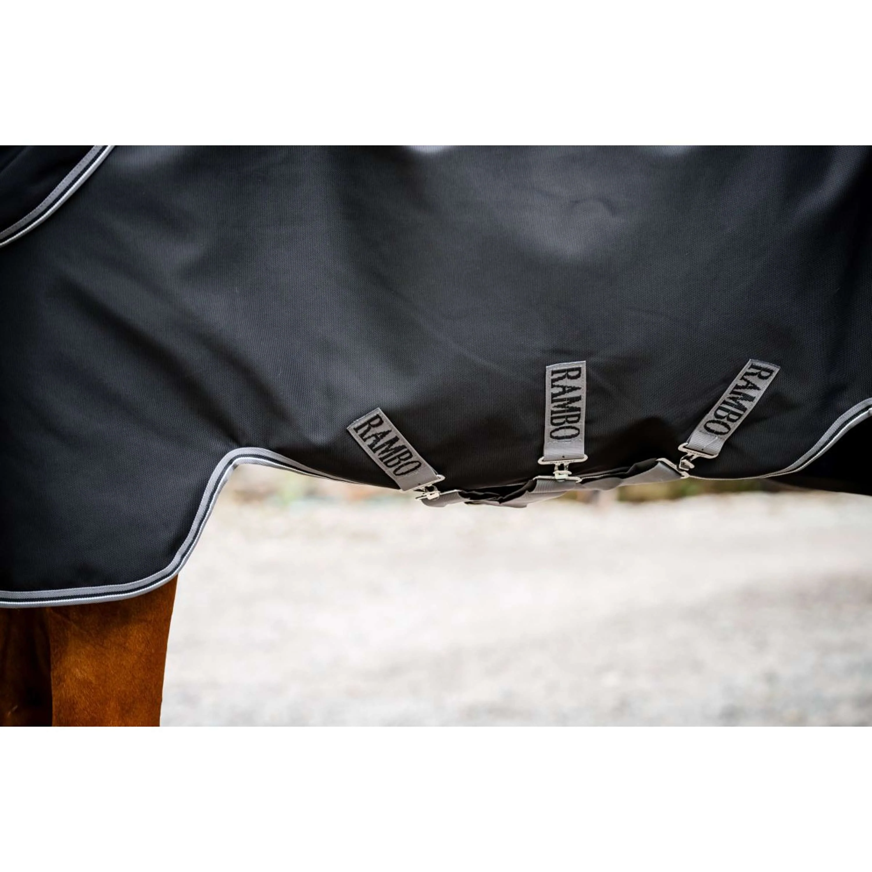 Rambo Turnout 1680D Plus 100g Nero/Grigio temporale/Argento - Image 6